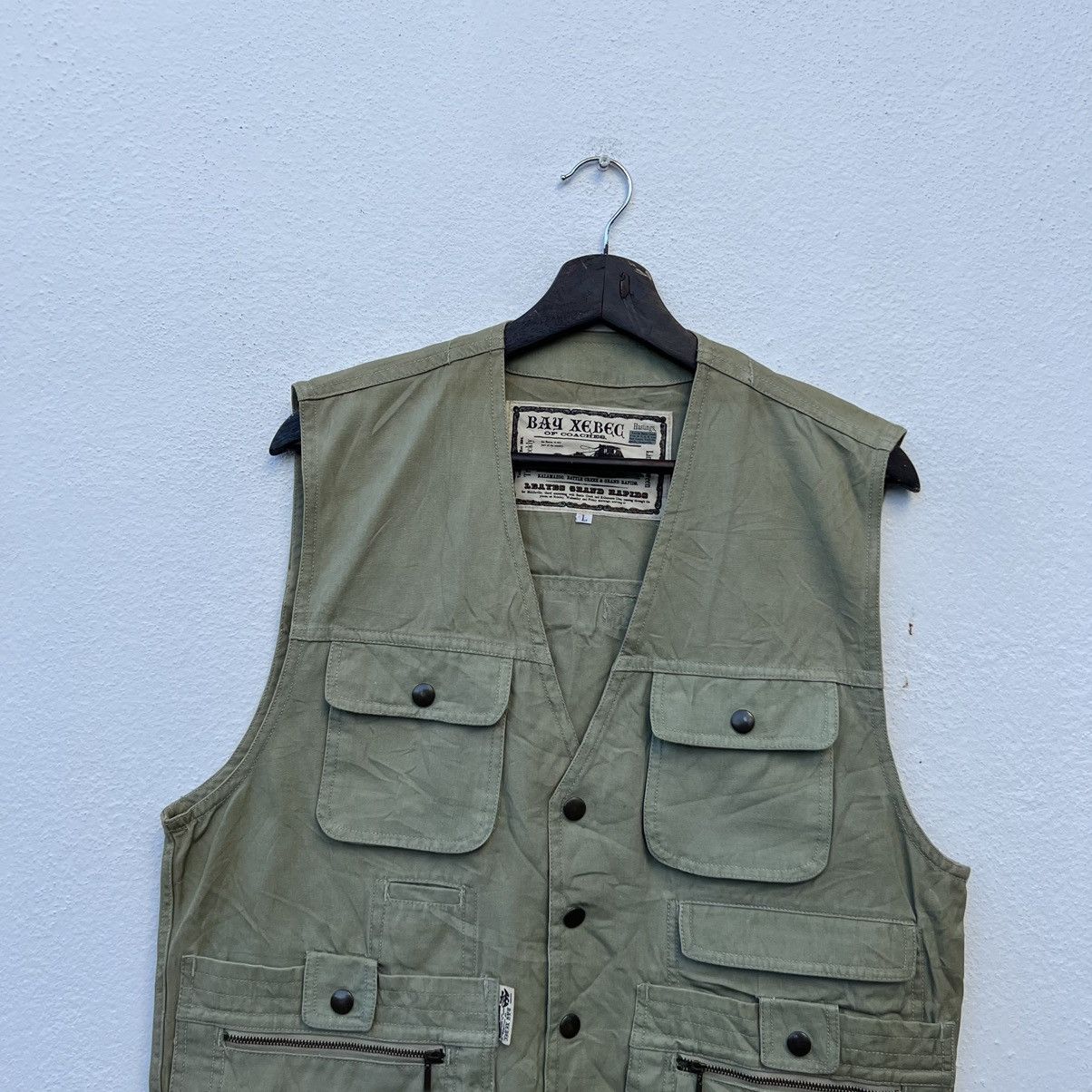 Japanese Brand VINTAGE BAY XEBEC UTILITY CARGO VEST MULTI POCKET Size US L / EU 52-54 / 3 - 3 Thumbnail