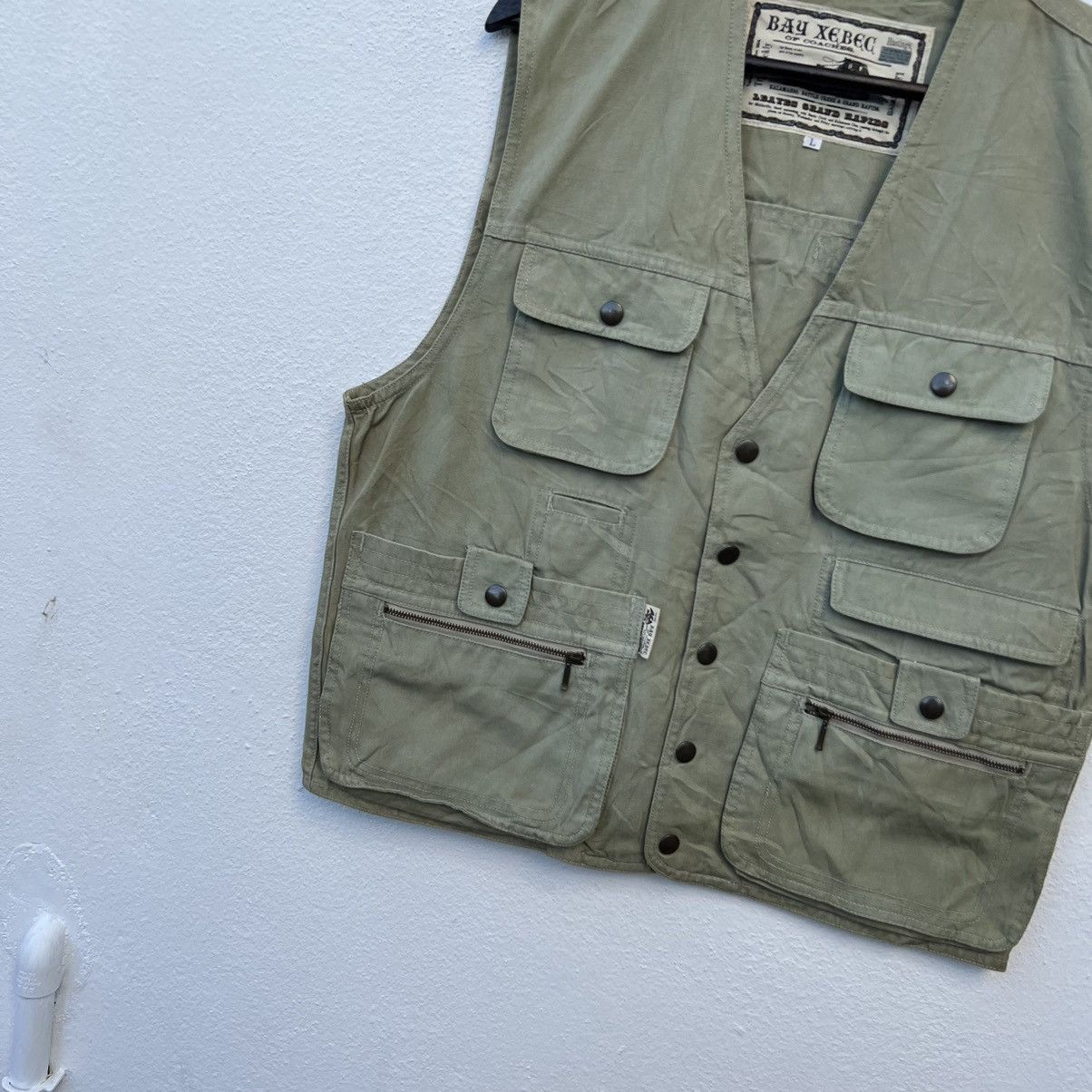 Japanese Brand VINTAGE BAY XEBEC UTILITY CARGO VEST MULTI POCKET Size US L / EU 52-54 / 3 - 4 Thumbnail