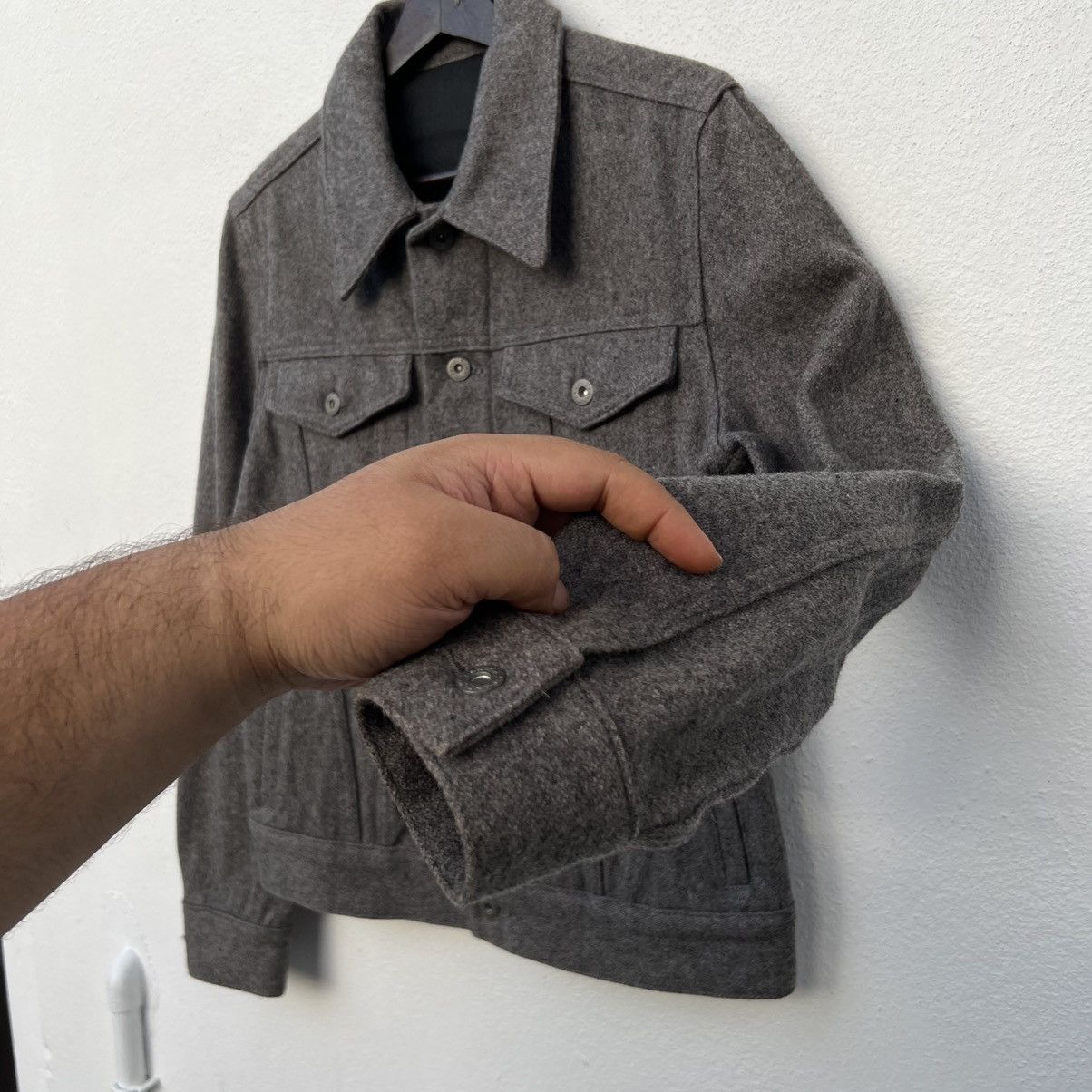 Japanese Brand VINTAGE WOOL JACKET MILITARY DESIGN WORKERS JAPAN Size US M / EU 48-50 / 2 - 6 Thumbnail