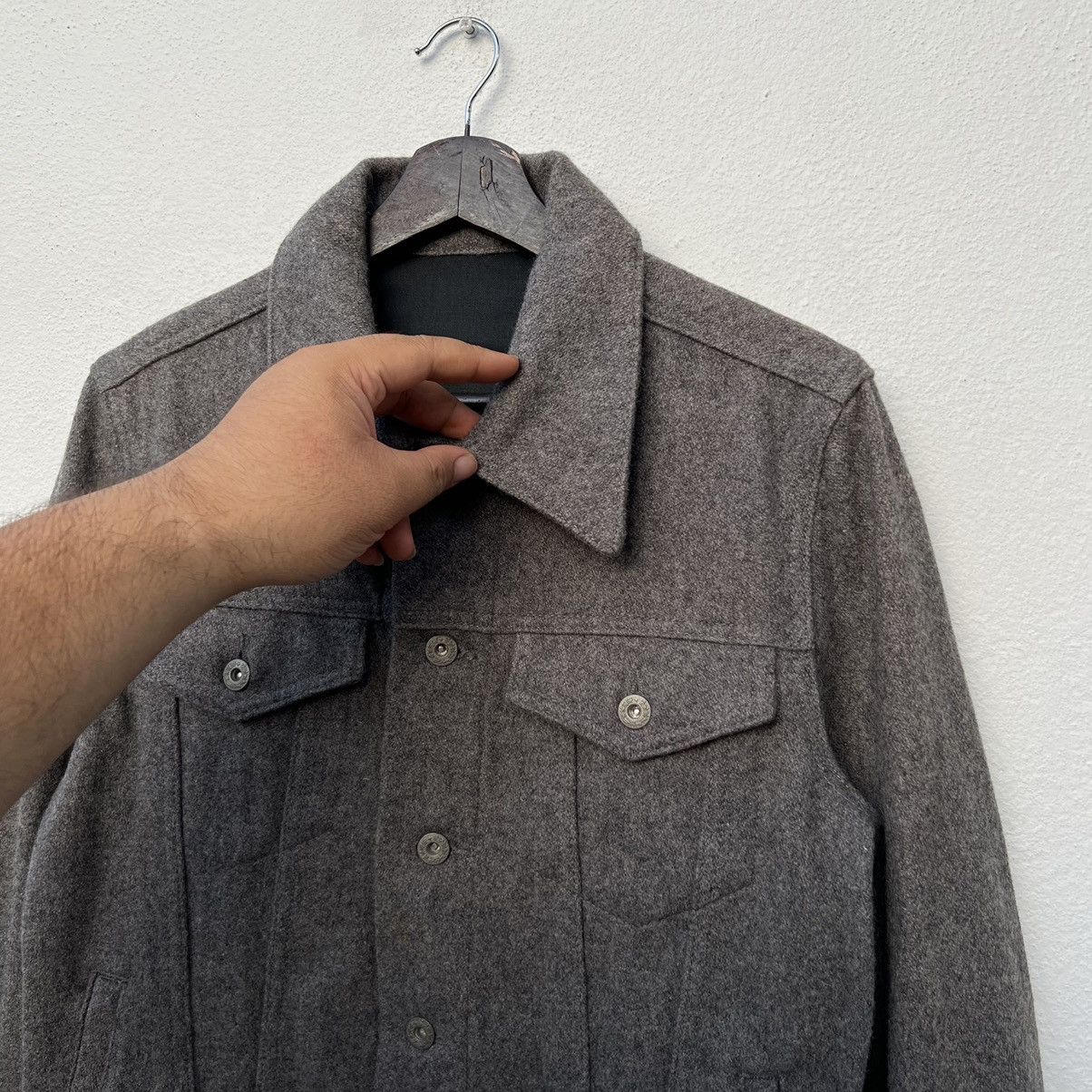 Japanese Brand VINTAGE WOOL JACKET MILITARY DESIGN WORKERS JAPAN Size US M / EU 48-50 / 2 - 5 Thumbnail
