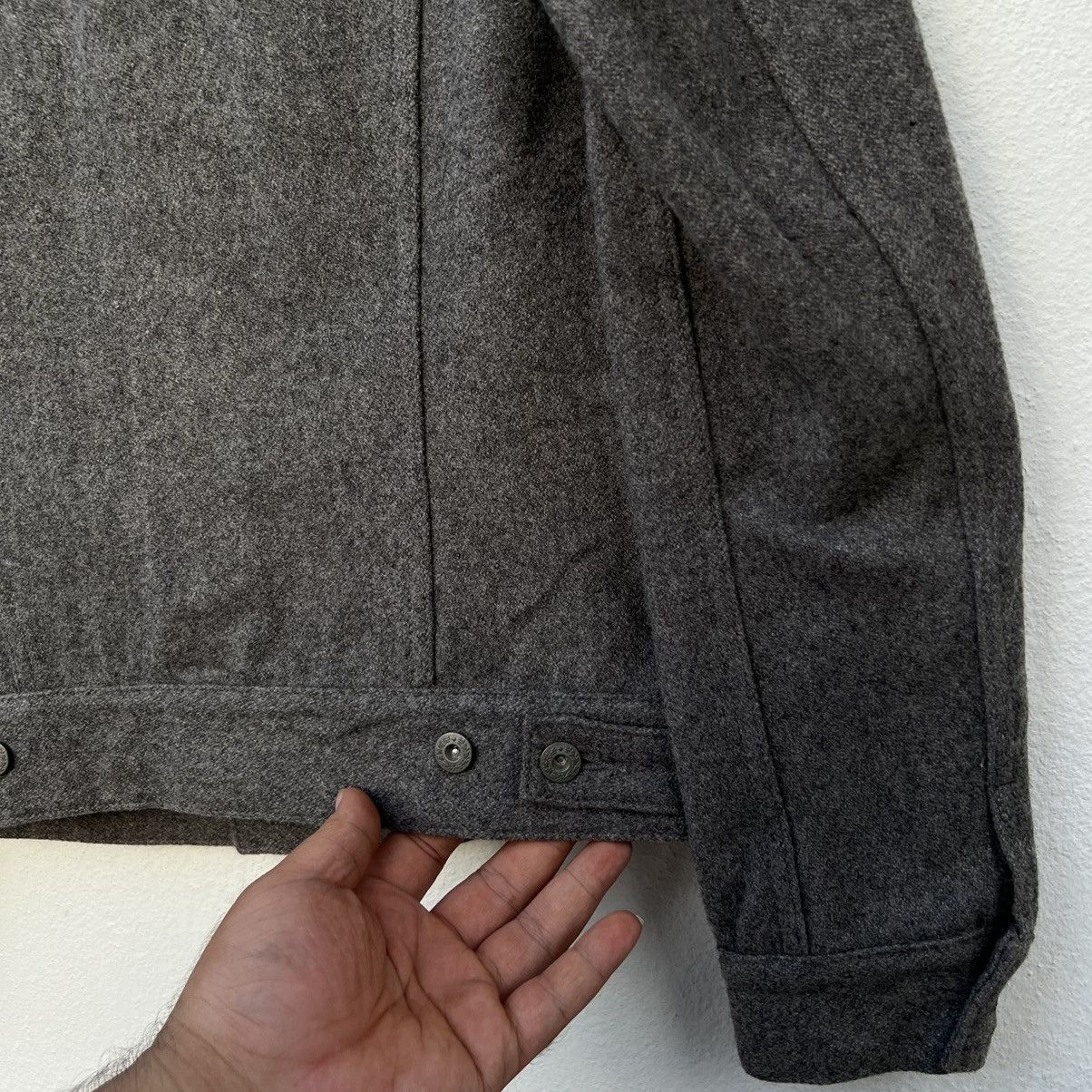 Japanese Brand VINTAGE WOOL JACKET MILITARY DESIGN WORKERS JAPAN Size US M / EU 48-50 / 2 - 9 Thumbnail