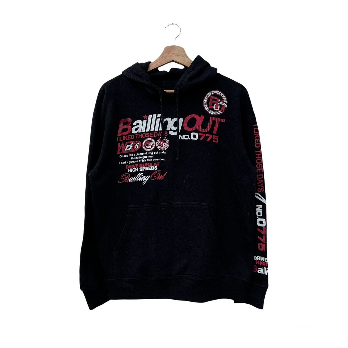 Japanese Brand BAILLING OUT BIG LOGO HOODIE STREET FASHION DESIGN Size US L / EU 52-54 / 3 - 1 Thumbnail