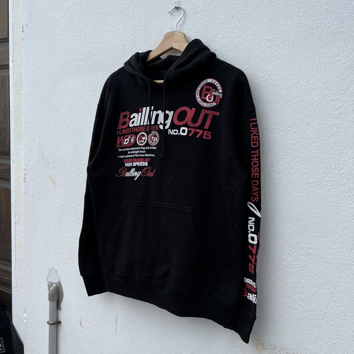 Japanese Brand BAILLING OUT BIG LOGO HOODIE STREET FASHION DESIGN Size US L / EU 52-54 / 3 - 2 Thumbnail