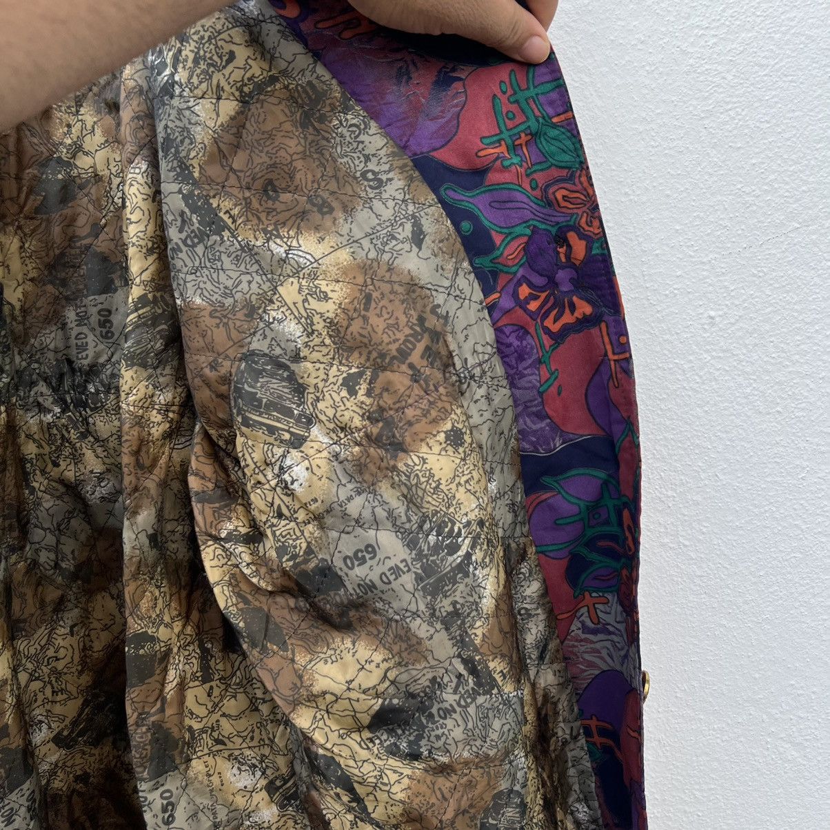 Art Comes First VINTAGE SEA ROBON FLORAL FULL PRINT PARACHUTE JACKET Size US M / EU 48-50 / 2 - 12 Thumbnail