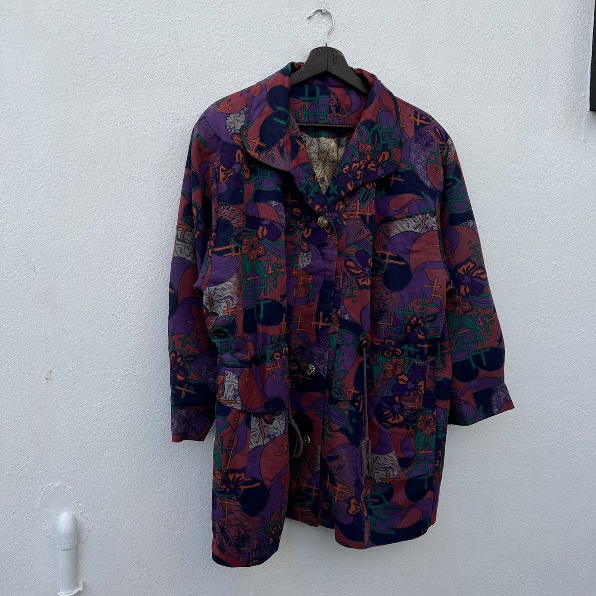 Art Comes First VINTAGE SEA ROBON FLORAL FULL PRINT PARACHUTE JACKET Size US M / EU 48-50 / 2 - 5 Thumbnail
