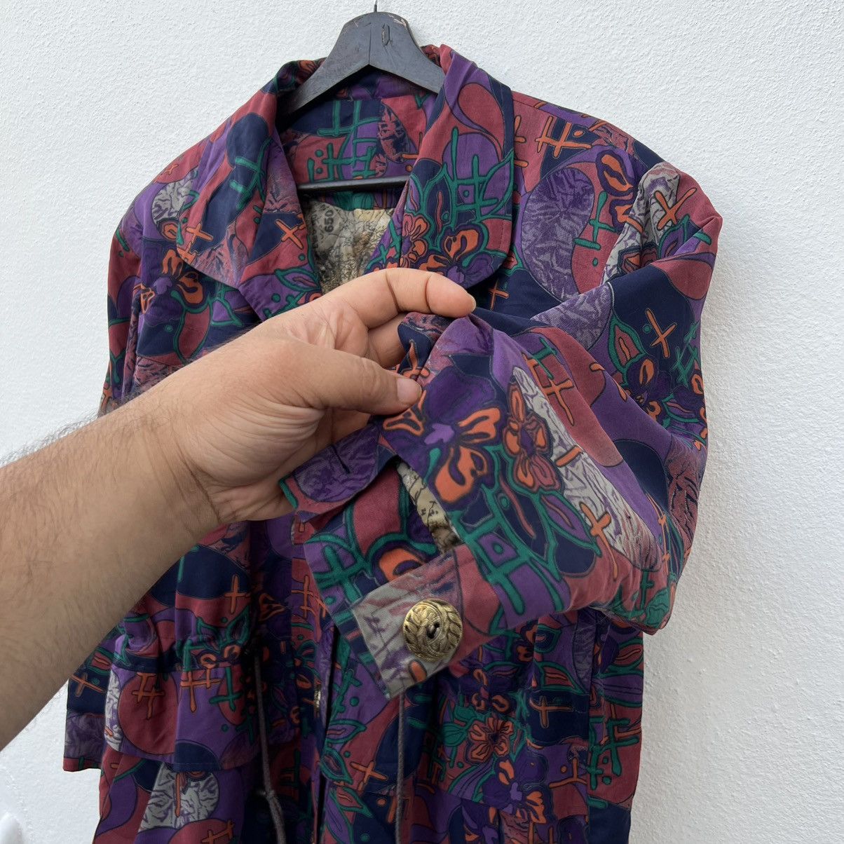 Art Comes First VINTAGE SEA ROBON FLORAL FULL PRINT PARACHUTE JACKET Size US M / EU 48-50 / 2 - 7 Thumbnail