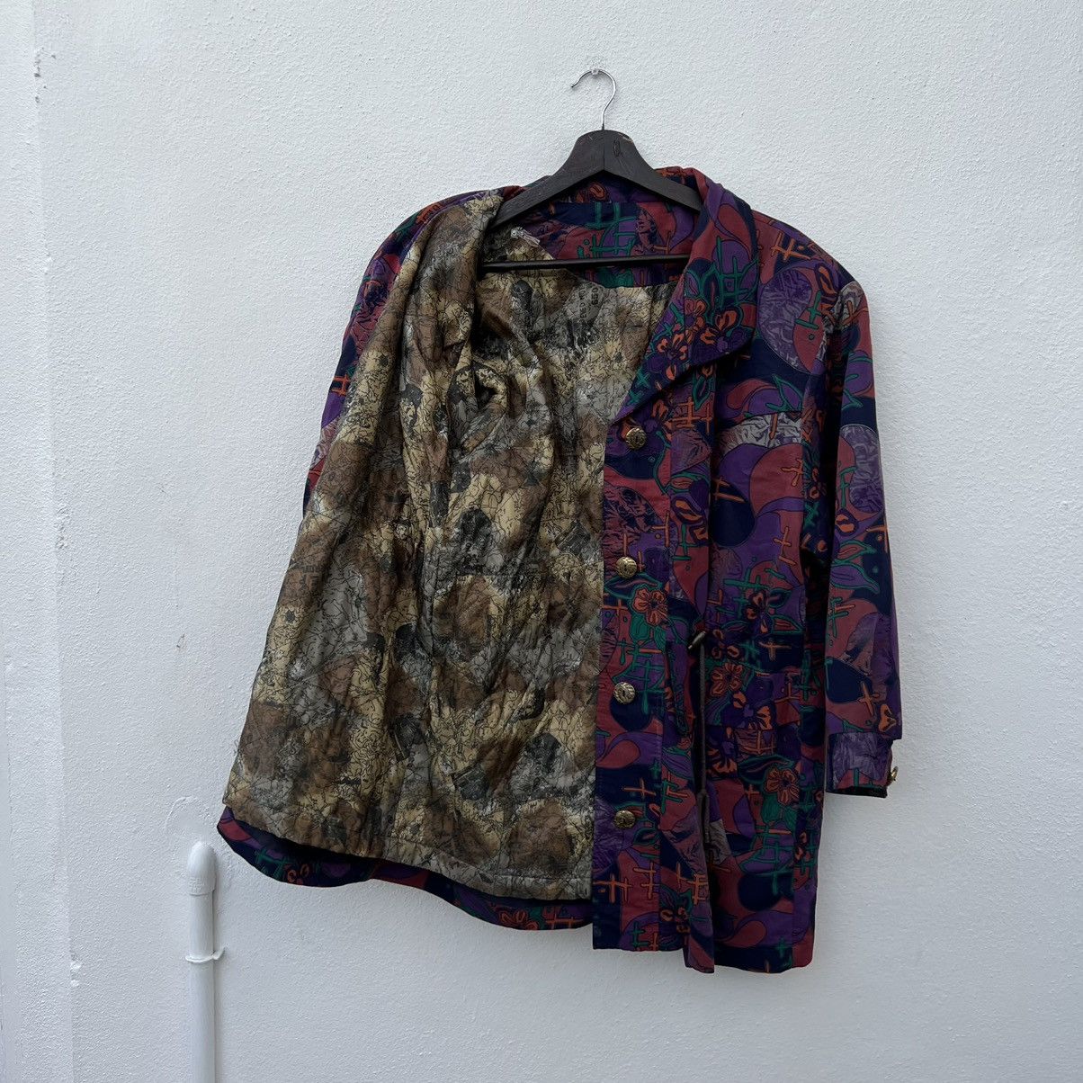 Art Comes First VINTAGE SEA ROBON FLORAL FULL PRINT PARACHUTE JACKET Size US M / EU 48-50 / 2 - 10 Thumbnail