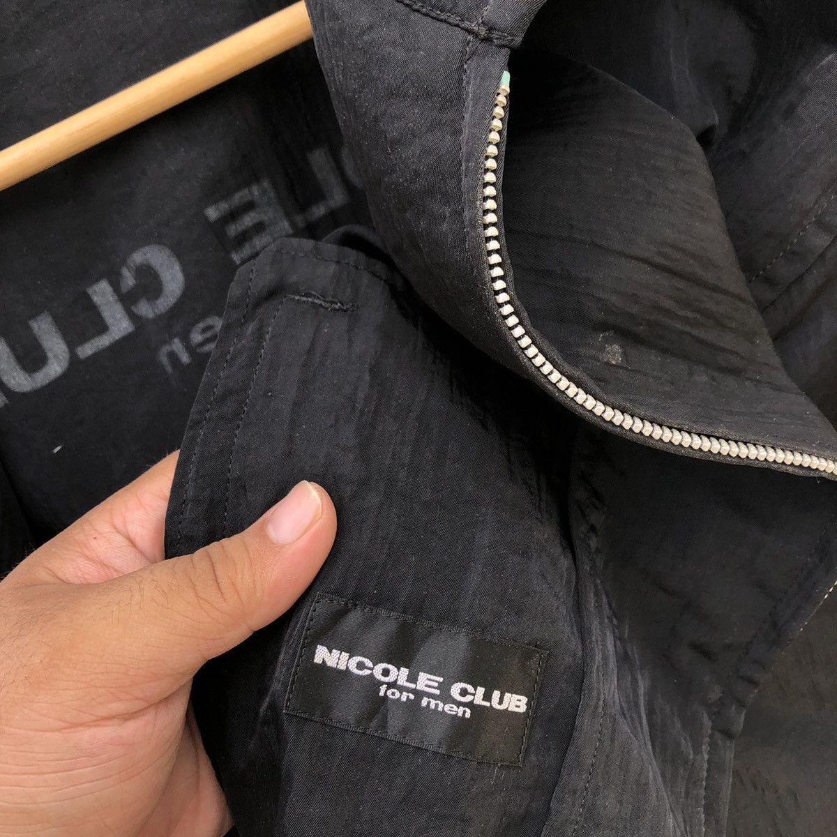 Japanese Brand NICOLE CLUB FOR MEN BIG LOGO VARSITY JACKET Size US M / EU 48-50 / 2 - 8 Thumbnail