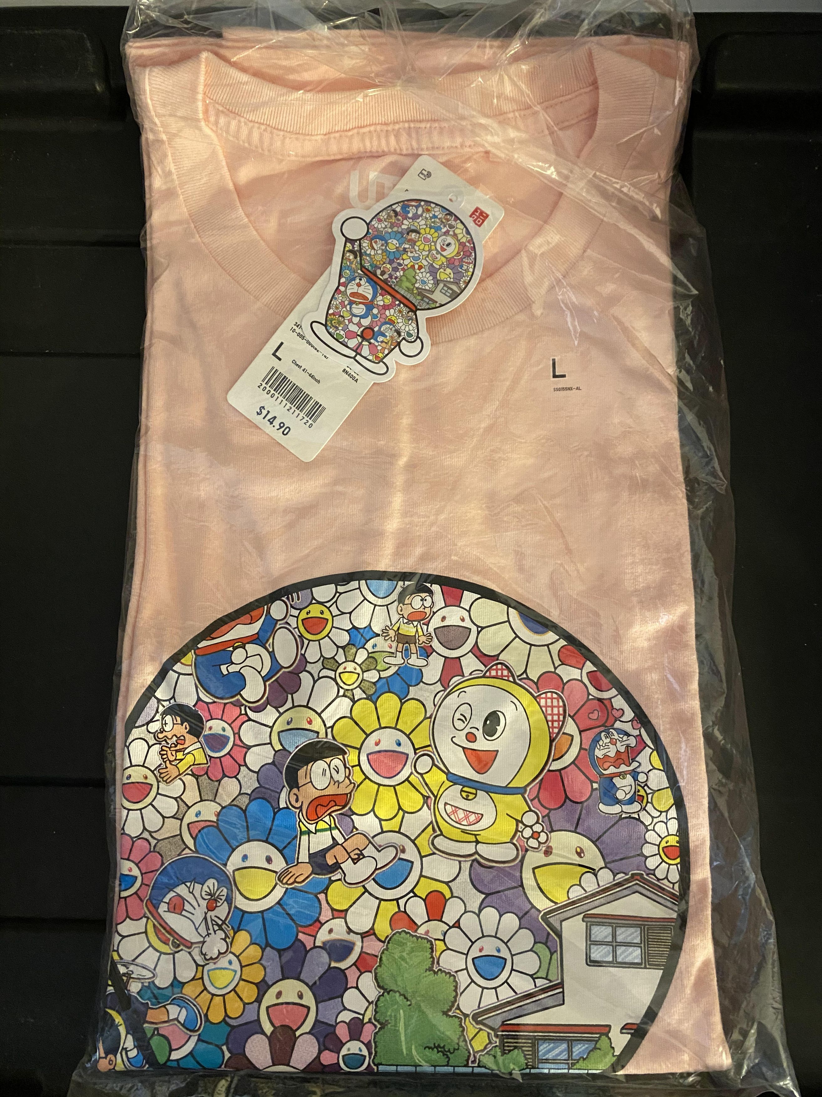 Takashi Murakami × Uniqlo Uniqlo X Takashi Murakami X Doraemon Tee Size Large Pink Size US L / EU 52-54 / 3 - 1 Thumbnail