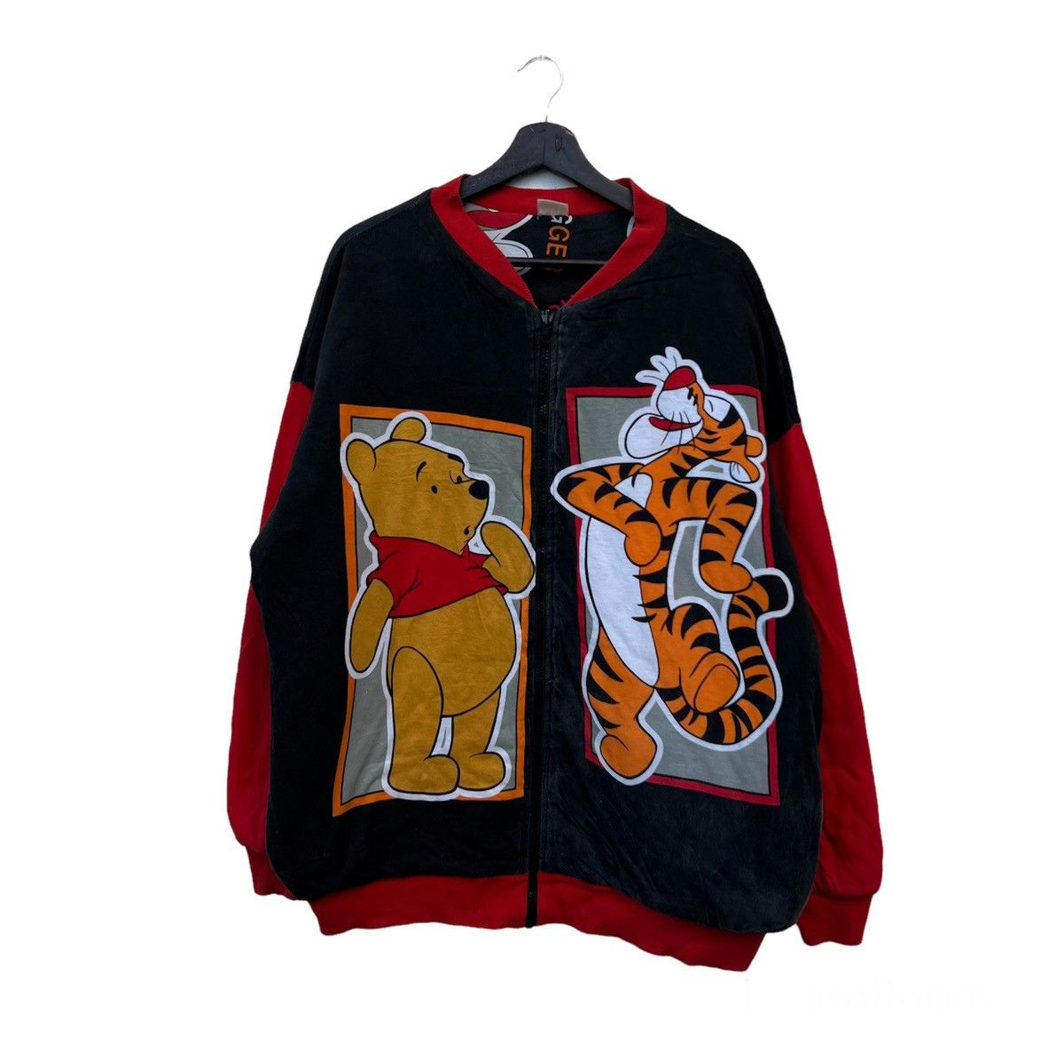 WINNIE THE POOH REVERSIBLE BOMBER JACKET OVER PRINT BIG LOGO