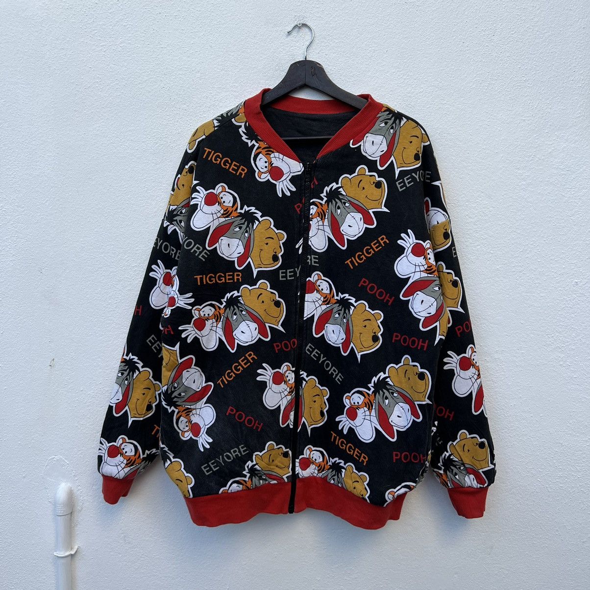 Cartoon Network WINNIE THE POOH REVERSIBLE BOMBER JACKET OVER PRINT BIG LOGO Size US L / EU 52-54 / 3 - 12 Thumbnail