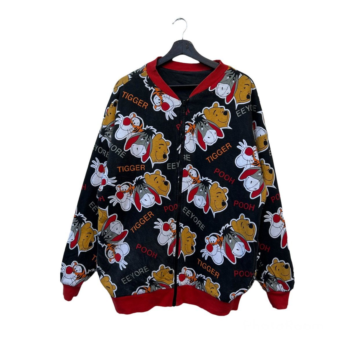 Cartoon Network WINNIE THE POOH REVERSIBLE BOMBER JACKET OVER PRINT BIG LOGO Size US L / EU 52-54 / 3 - 2 Thumbnail