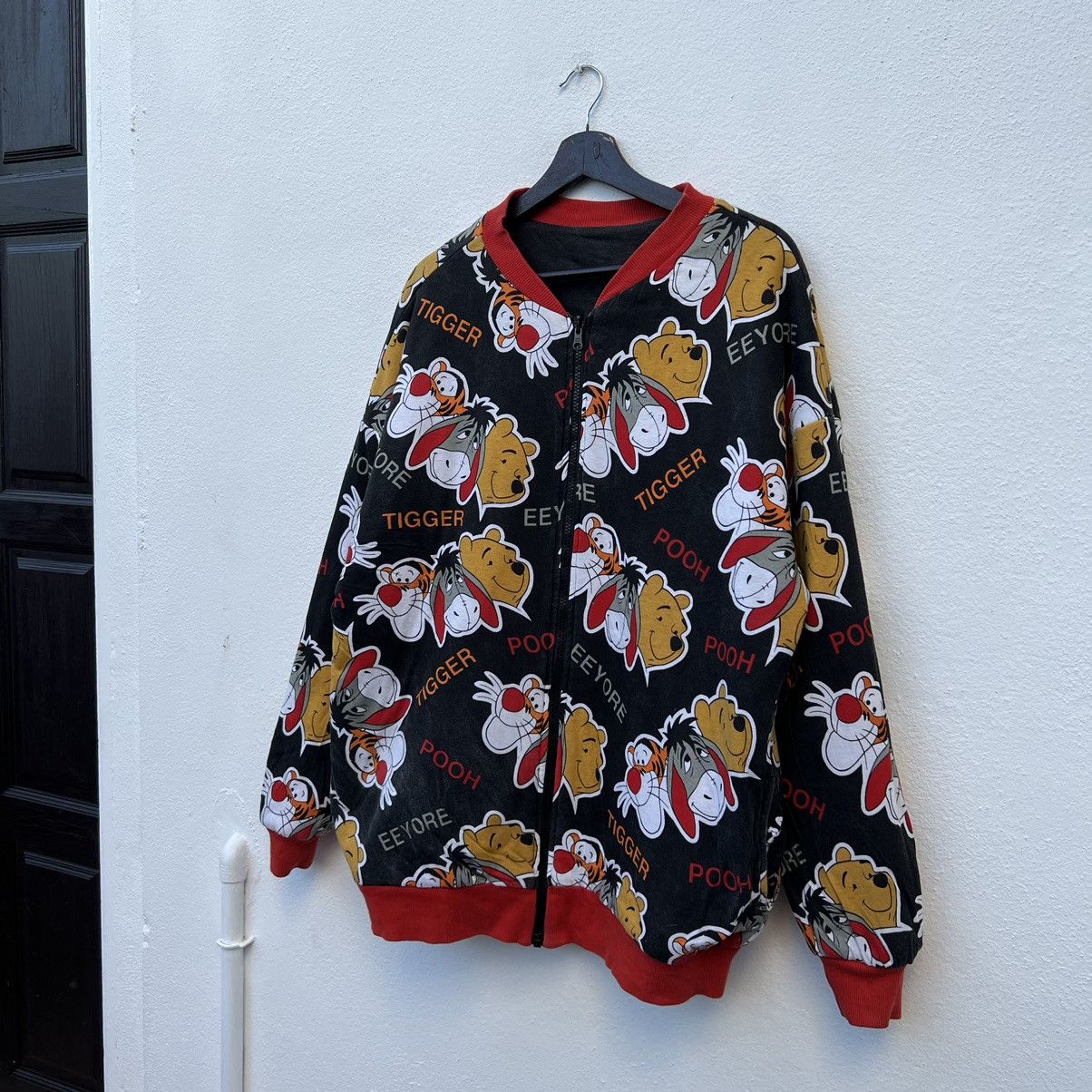 Cartoon Network WINNIE THE POOH REVERSIBLE BOMBER JACKET OVER PRINT BIG LOGO Size US L / EU 52-54 / 3 - 13 Thumbnail