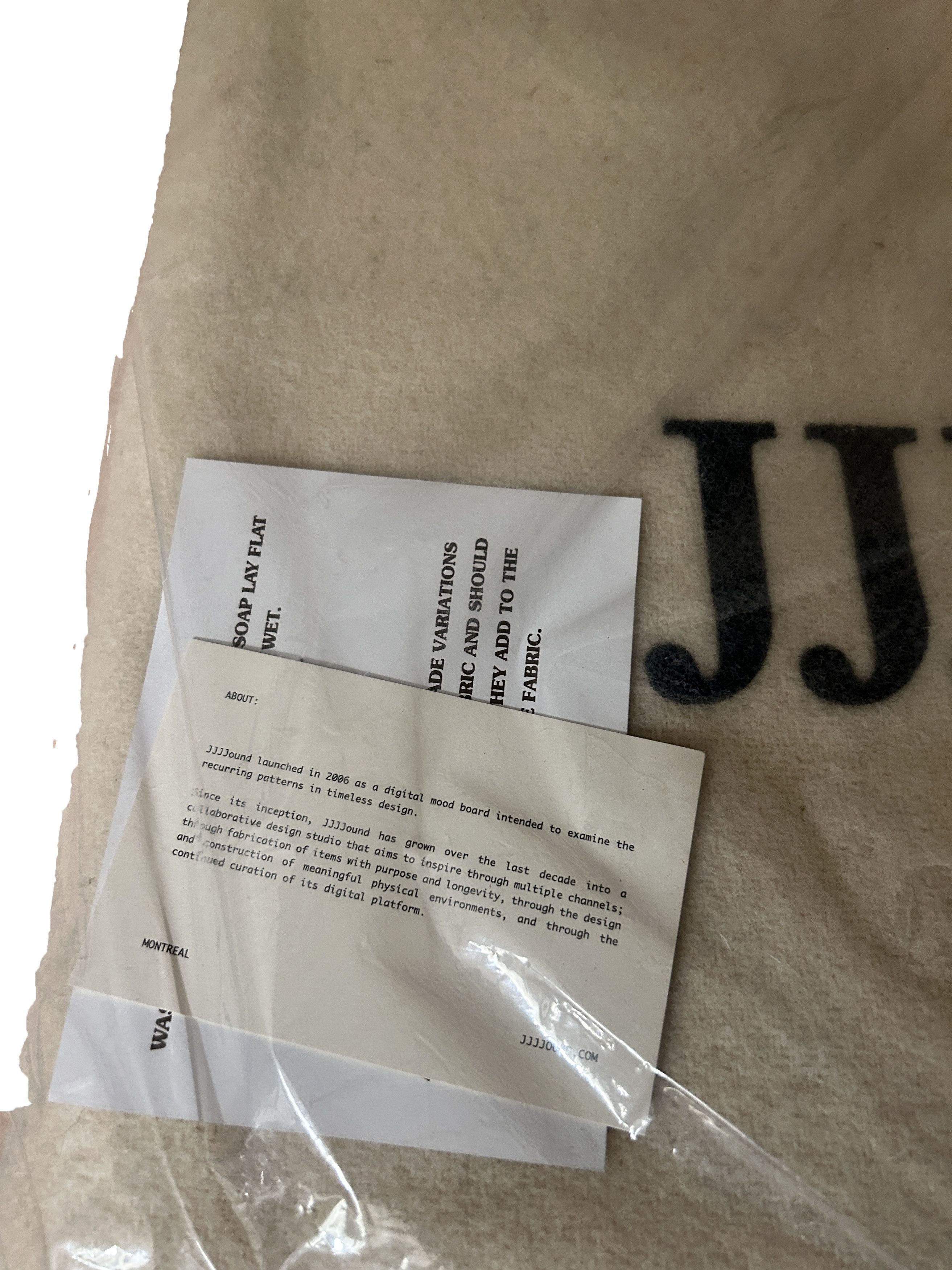 Jjjjound Wool Blanket Virgil Cream in White, Men's — image 5 of 6