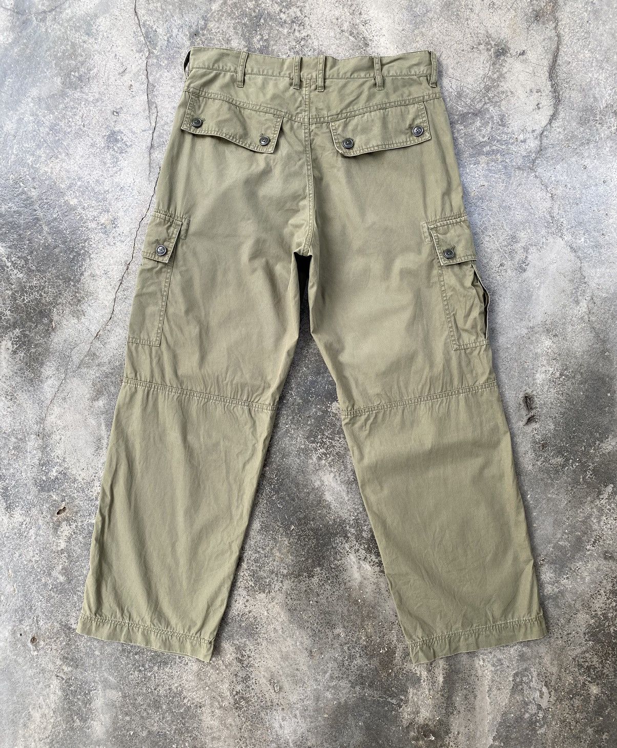 Vintage Vintage Driza Bone Green Army Style Cargo Pants Size US 34 / EU 50 - 2 Thumbnail