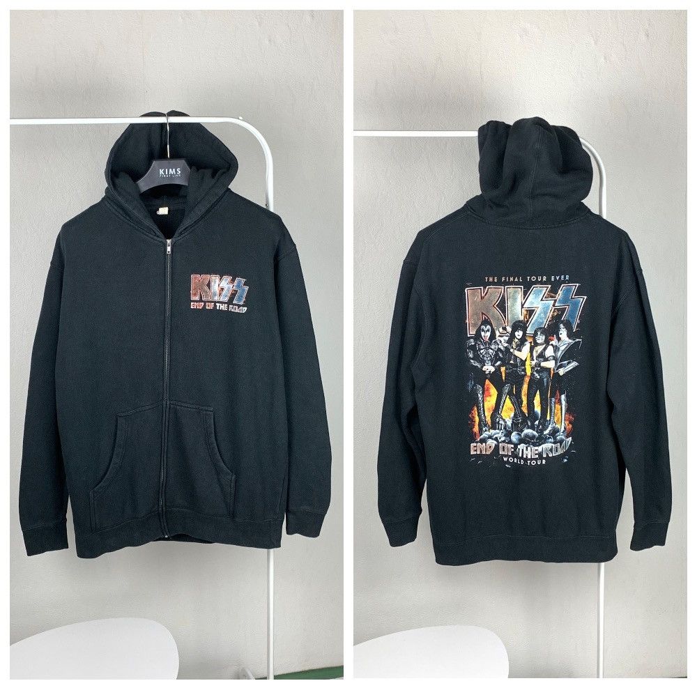 Kiss Kiss Rare Zip Hoodie Tour Rock Band Hoodie Metal Punk Rock | Grailed