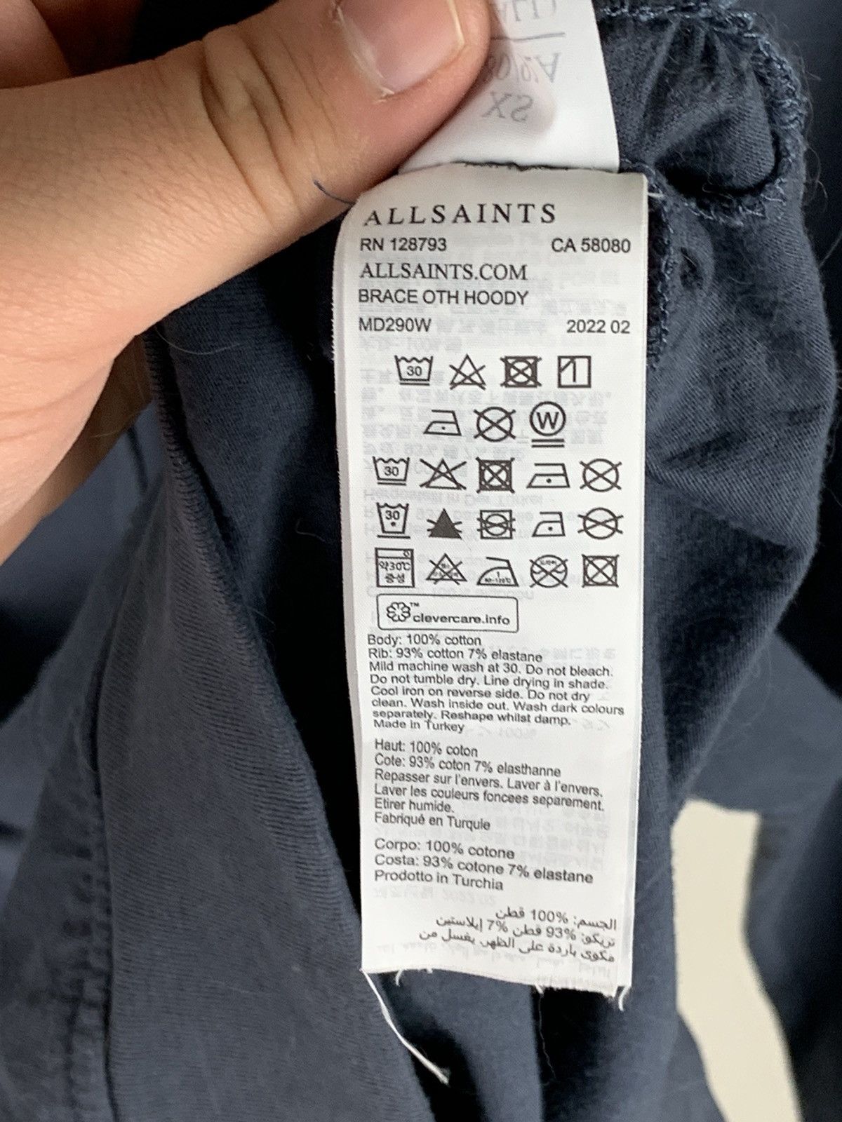 Other Allsaints Light Hoodie Gray XS size Size US XS / EU 42 / 0 - 11 Thumbnail