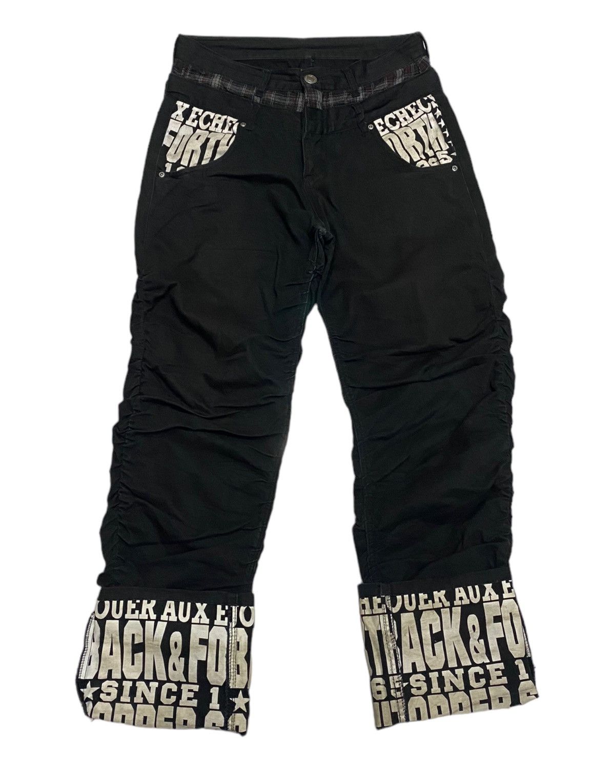 Hysteric Glamour DOPE🔥DOUBLE WAIST PUNK STYLE CURVED/ BANANA WRINKLE PANT Size US 30 / EU 46 - 5 Thumbnail