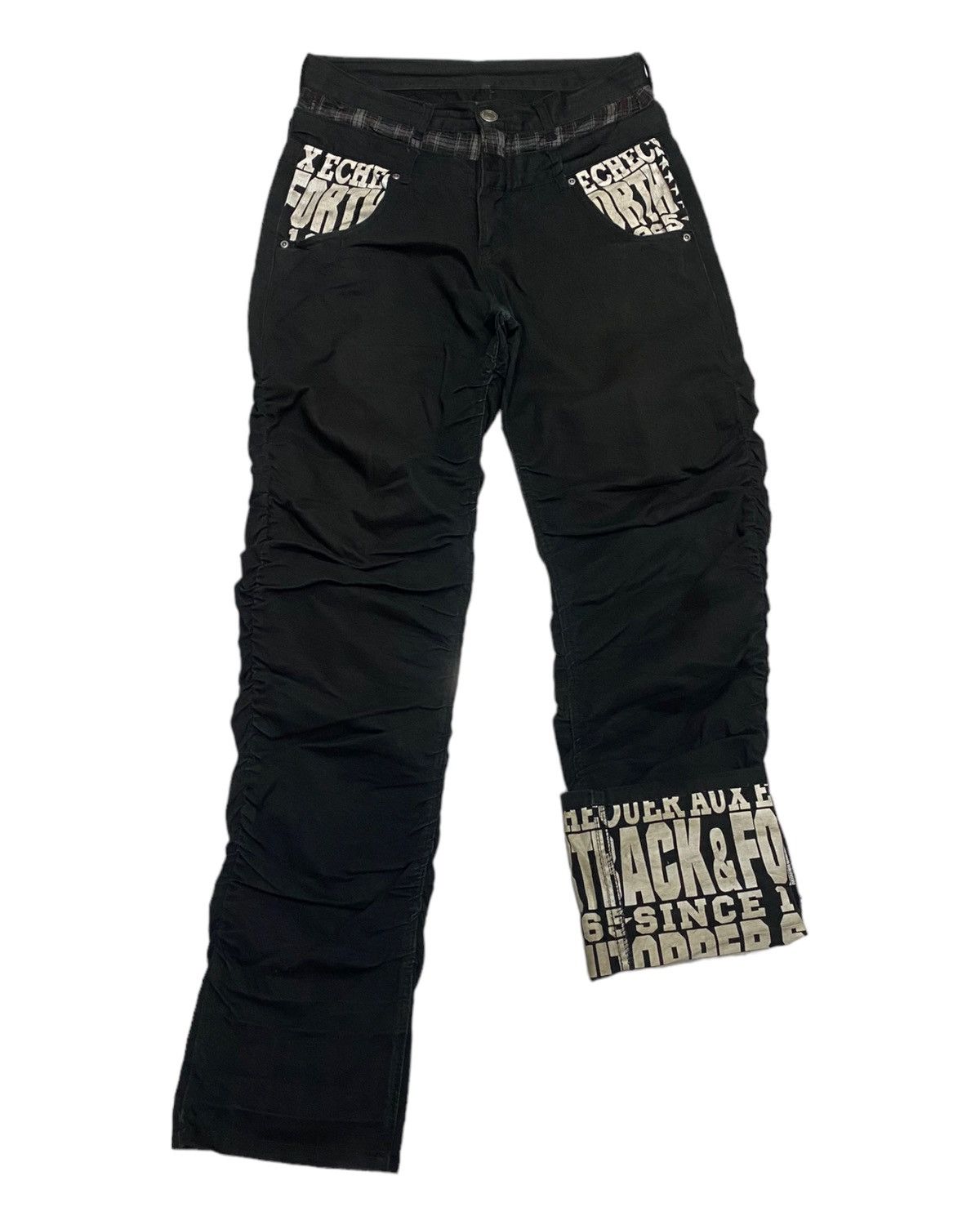 Hysteric Glamour DOPE🔥DOUBLE WAIST PUNK STYLE CURVED/ BANANA WRINKLE PANT Size US 30 / EU 46 - 4 Thumbnail