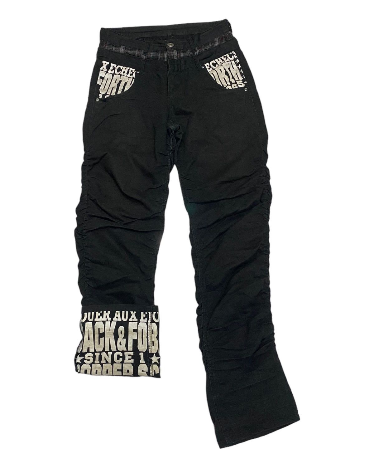 Hysteric Glamour DOPE🔥DOUBLE WAIST PUNK STYLE CURVED/ BANANA WRINKLE PANT Size US 30 / EU 46 - 3 Thumbnail