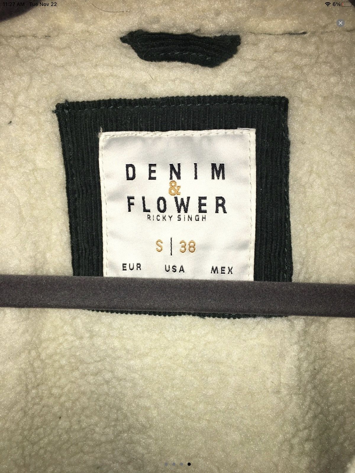 Other Corduroy and Sherpa/Fleece Lined Trucker Style Jean Jacket Size US S / EU 44-46 / 1 - 4 Thumbnail