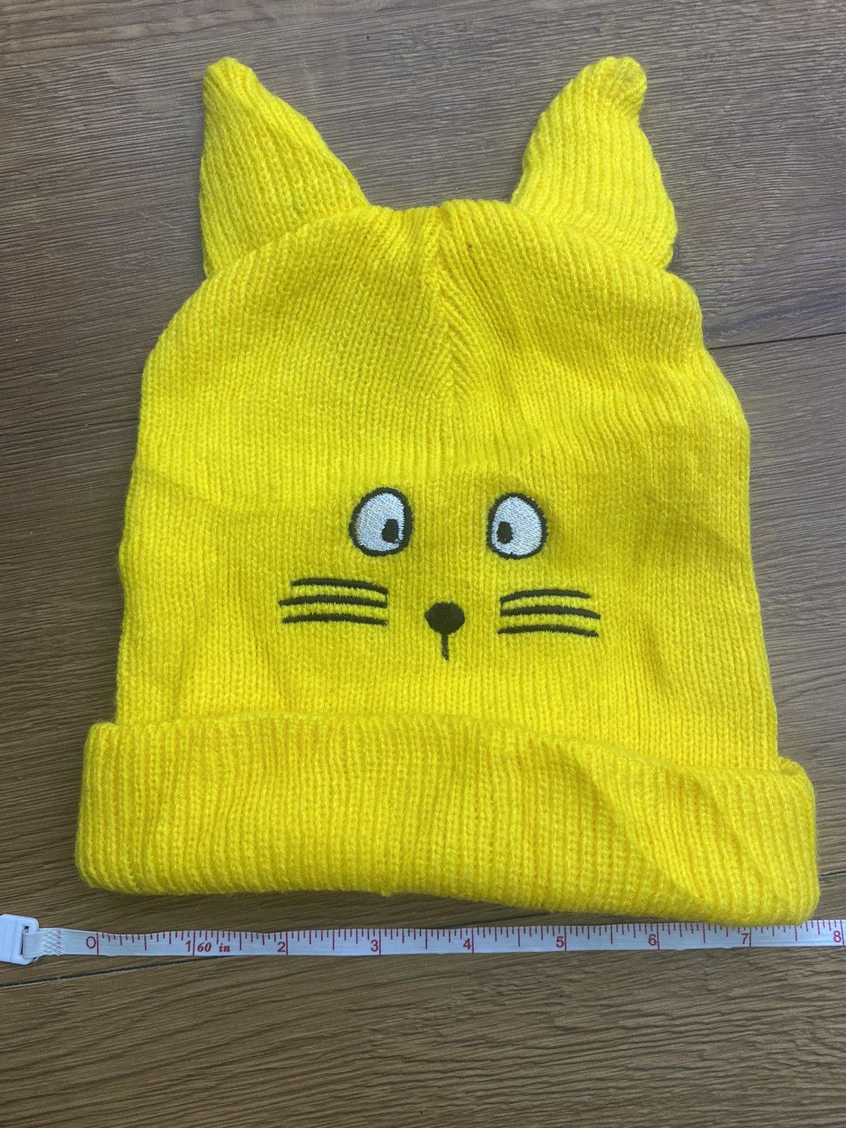 Japanese Brand Yellow Cat Winter Beanie Inspired by CDG Josewong Size ONE SIZE - 4 Thumbnail