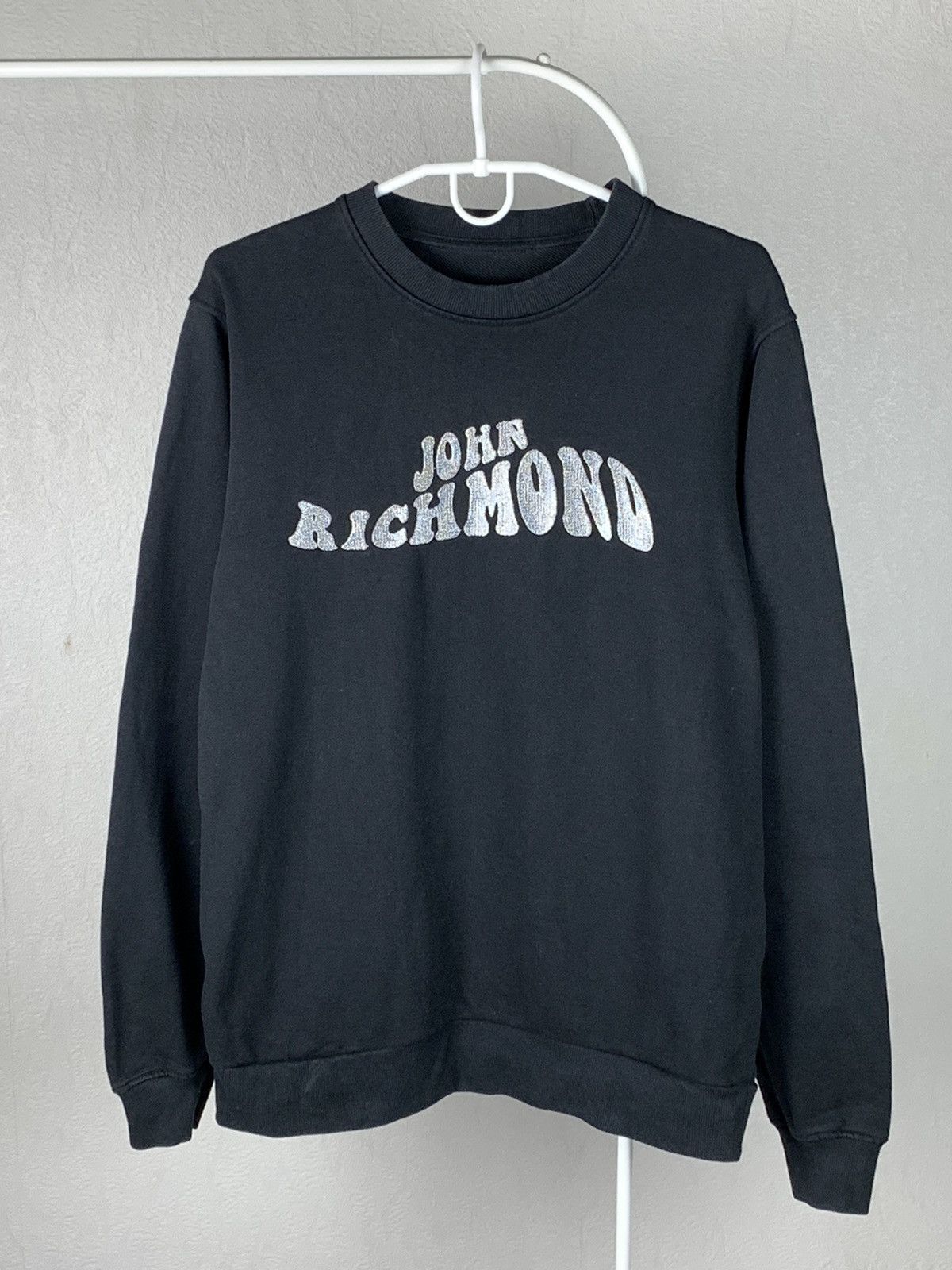 John Richmond John Richmond Sweatshirt Black M Size Big Logo Size US M / EU 48-50 / 2 - 2 Thumbnail
