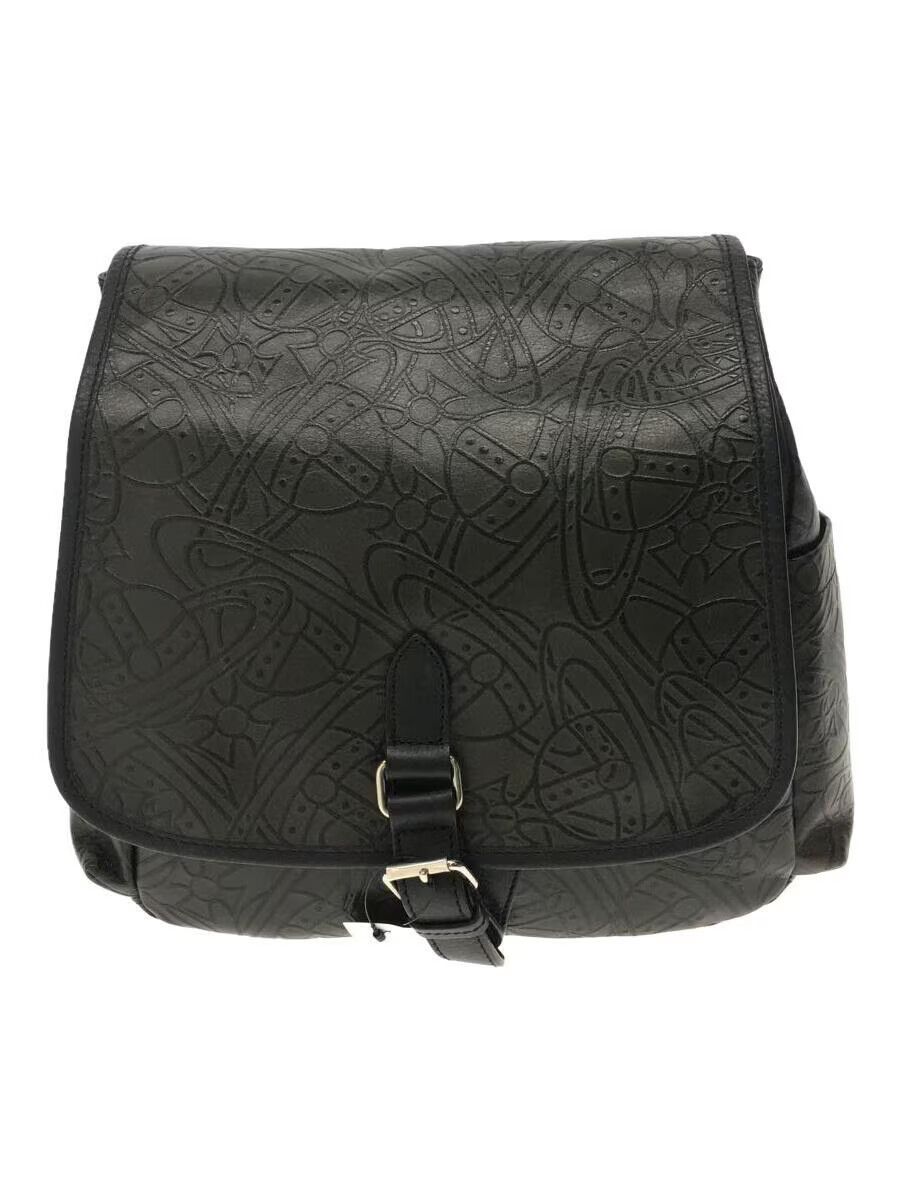 Pre-owned Vivienne Westwood Multi Orb Leather Backpack In Brown