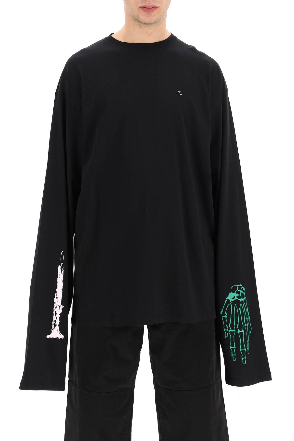 Raf Simons AW21 Oversized Skeleton Candle Long Sleeve Tee Size US M / EU 48-50 / 2 - 6 Thumbnail