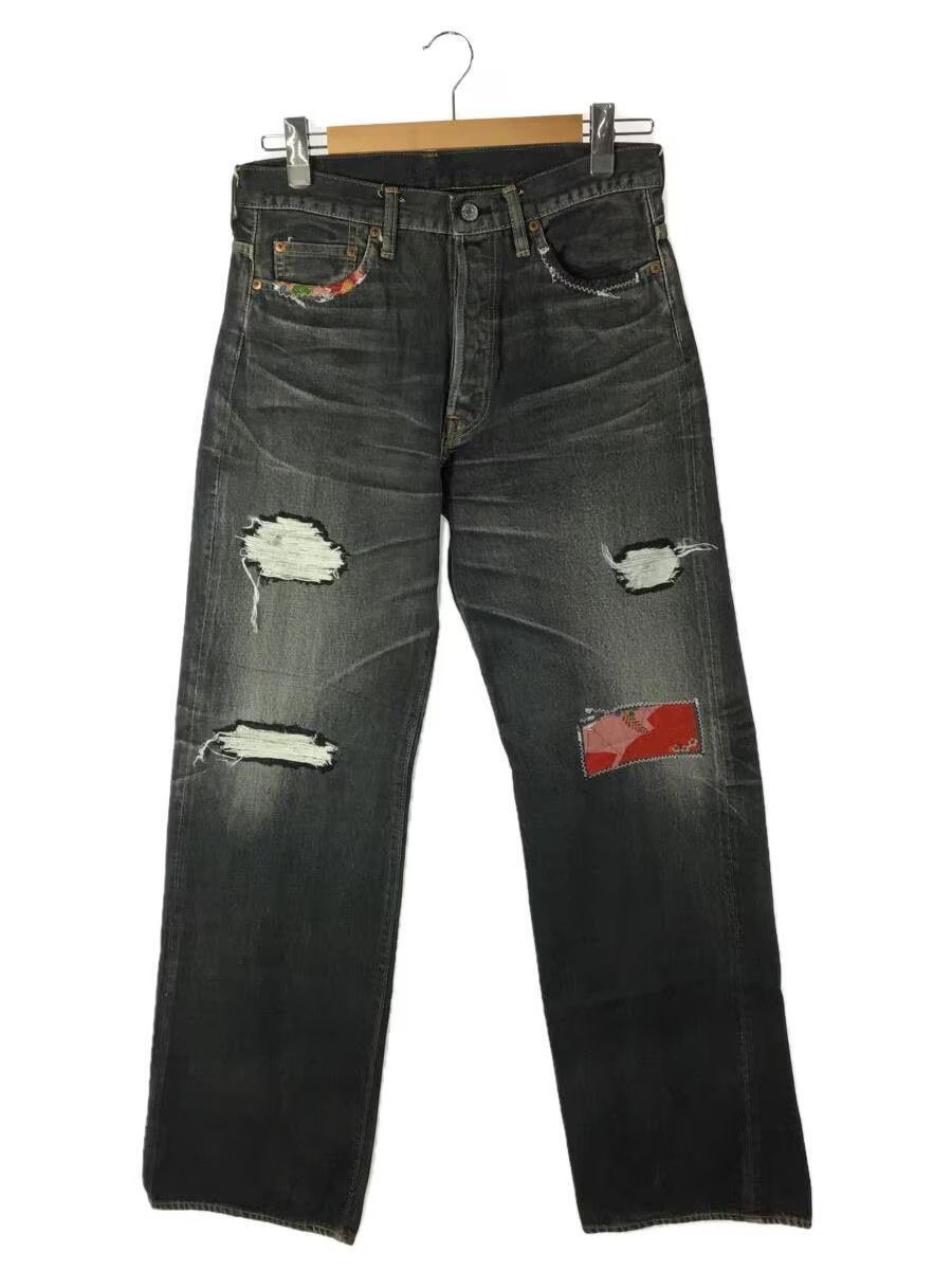 Y's for Men × Yohji Yamamoto Distressed Patch Straight Leg Denim Jeans Size US 31 - 1 Thumbnail
