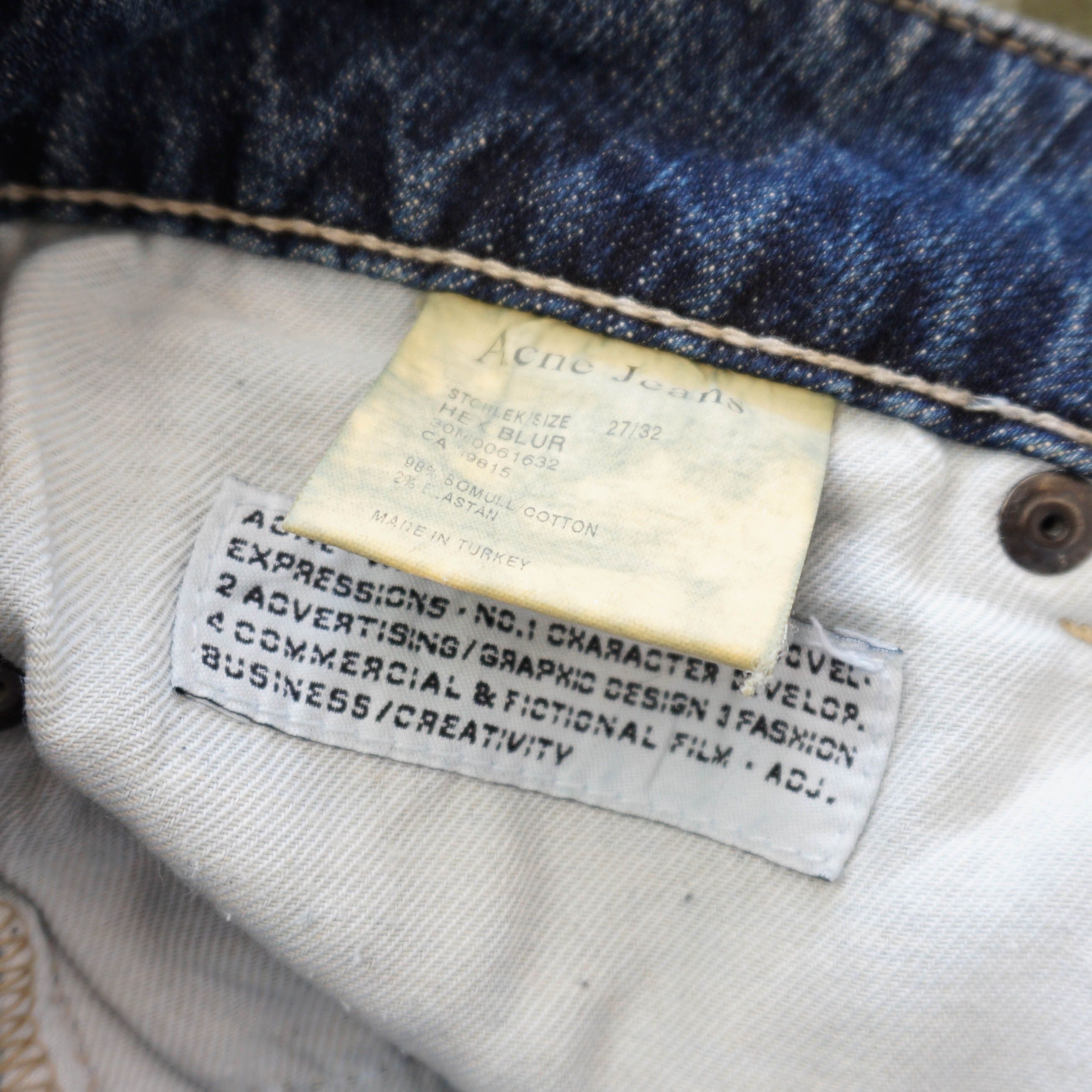 Acne Studios HEX Blur Archive Jeans Size 27" / US 4 / IT 40 - 4 Thumbnail