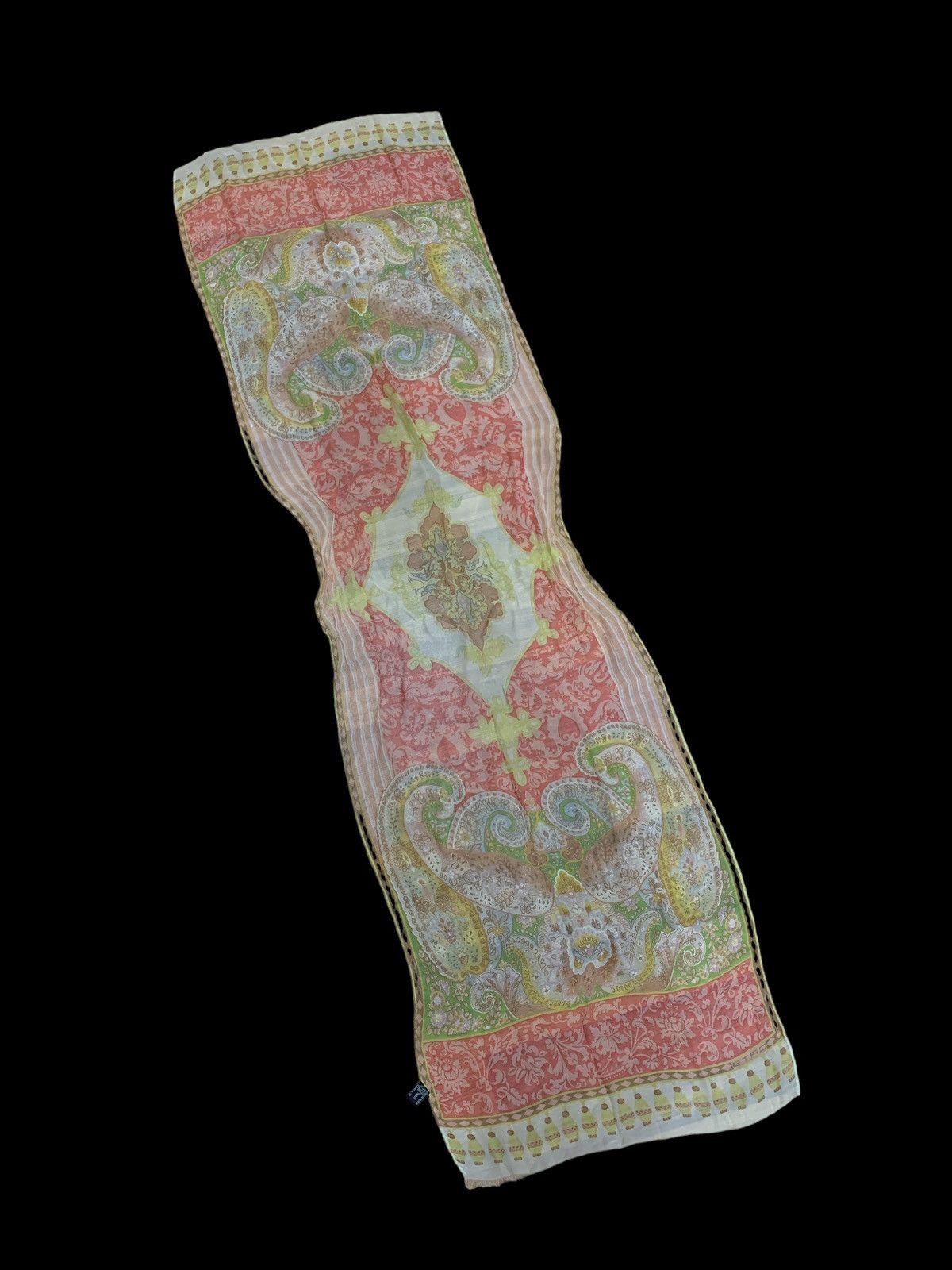 Etro VINTAGE ETRO YELLOW SILK HEAD SCARF Size ONE SIZE - 5 Thumbnail