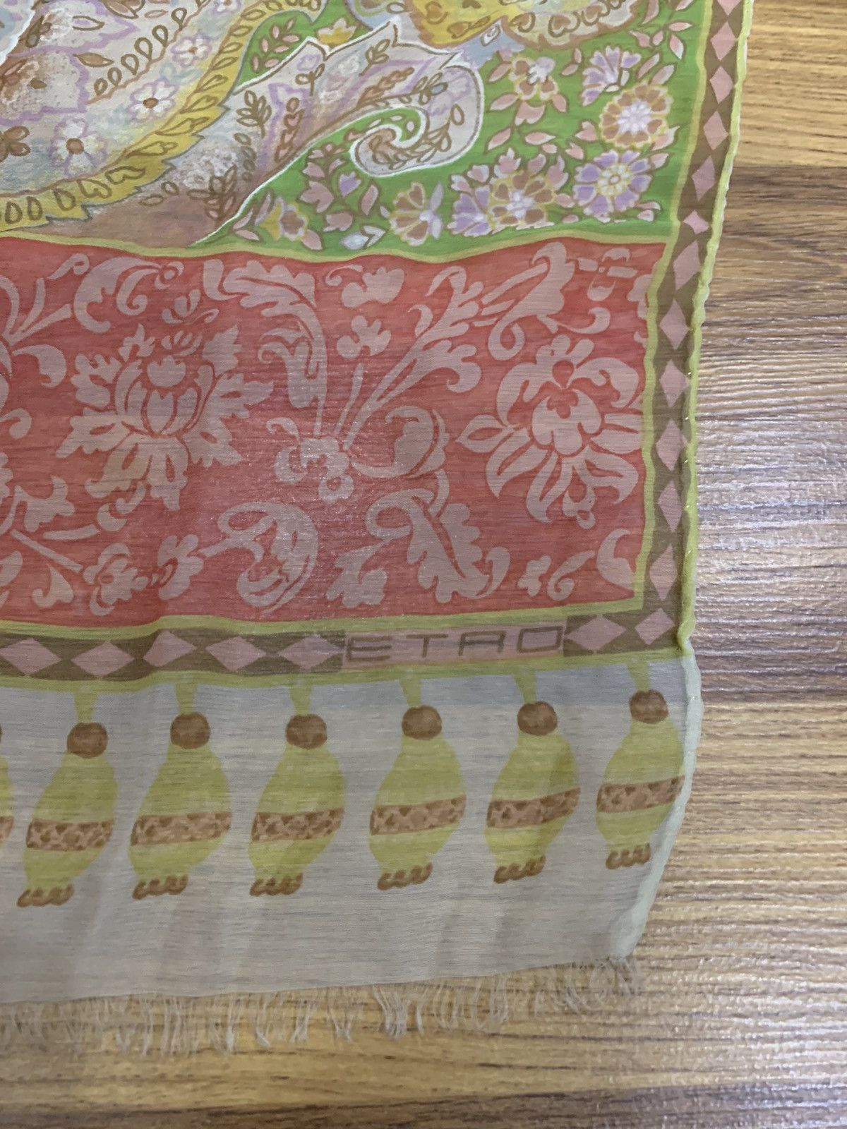 Etro VINTAGE ETRO YELLOW SILK HEAD SCARF Size ONE SIZE - 9 Thumbnail