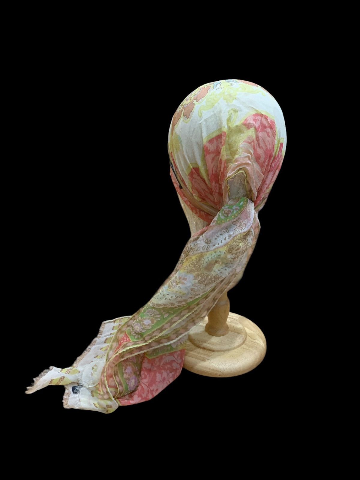 Etro VINTAGE ETRO YELLOW SILK HEAD SCARF Size ONE SIZE - 4 Thumbnail