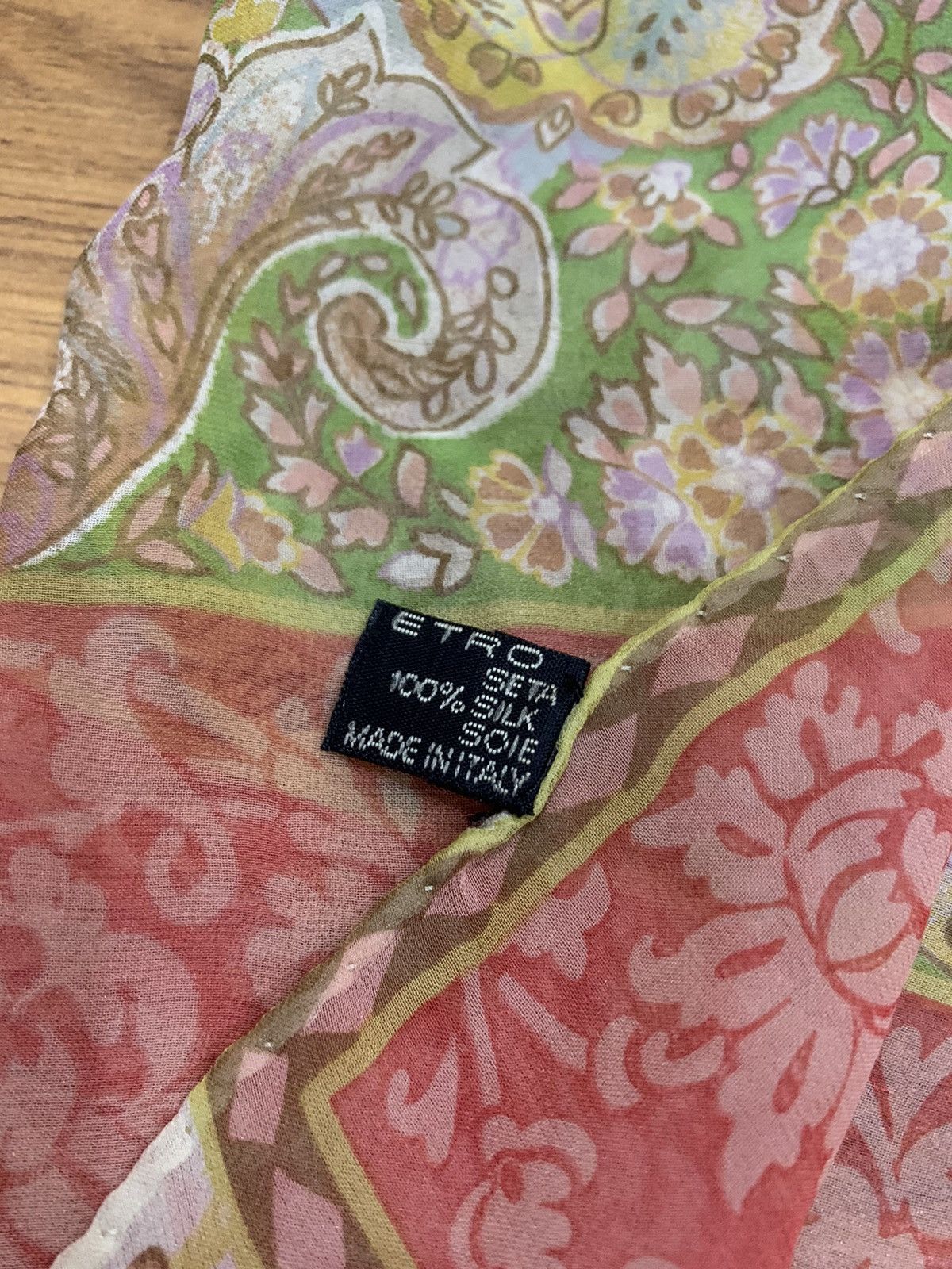 Etro VINTAGE ETRO YELLOW SILK HEAD SCARF Size ONE SIZE - 10 Thumbnail