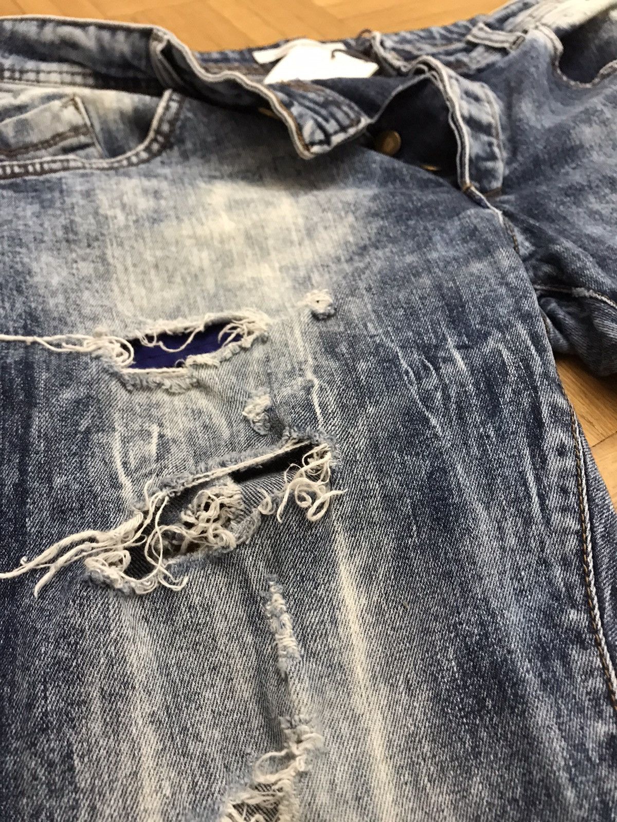 Balmain × Pierre Balmain BALMAIN deconstructed Blue Jeans Size US 34 / EU 50 - 4 Thumbnail
