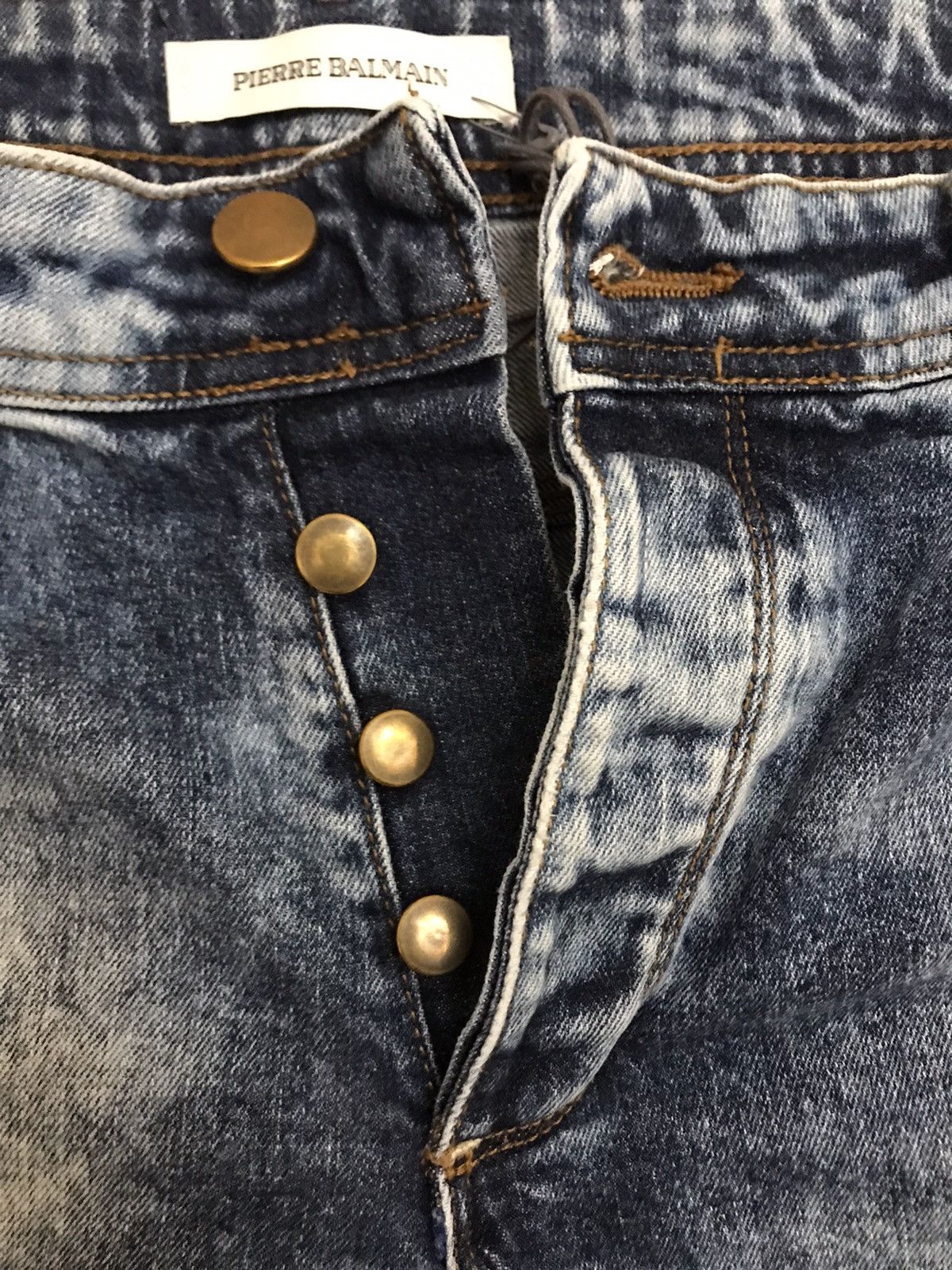 Balmain × Pierre Balmain BALMAIN deconstructed Blue Jeans Size US 34 / EU 50 - 5 Thumbnail