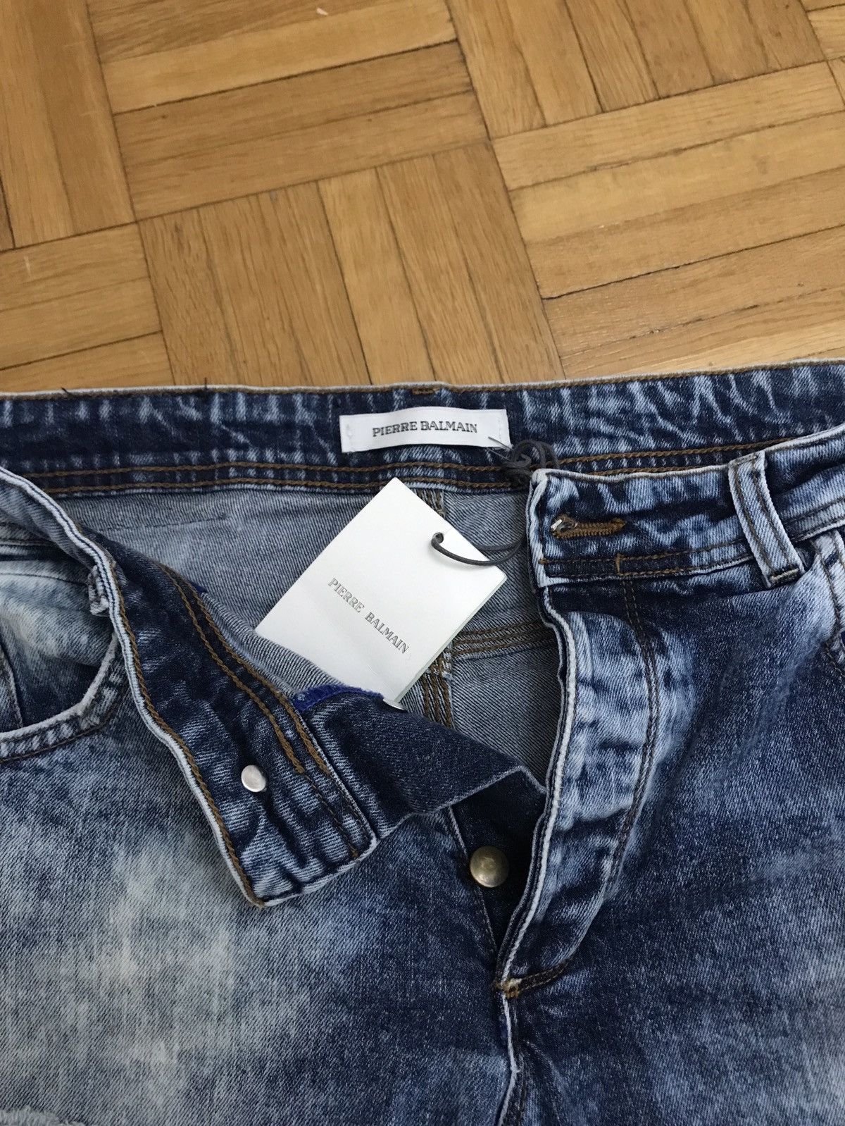 Balmain × Pierre Balmain BALMAIN deconstructed Blue Jeans Size US 34 / EU 50 - 3 Thumbnail