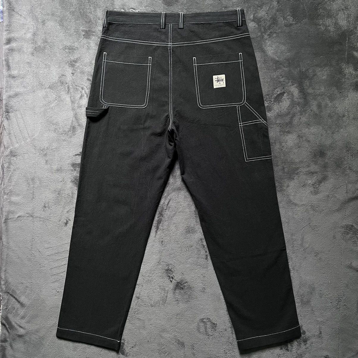 Stussy Stussy Solid Linen Double Knee Work Pants - Charcoal | Grailed