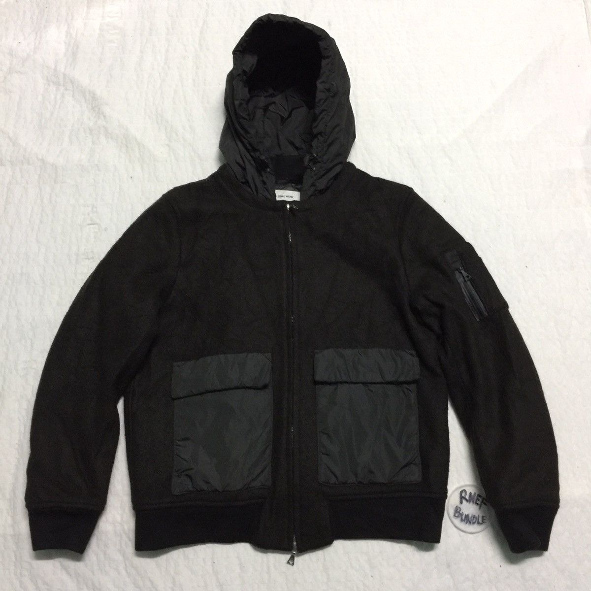 image of Global Work Hoodie Jacket X Japanese Design, Men's (Size Medium)