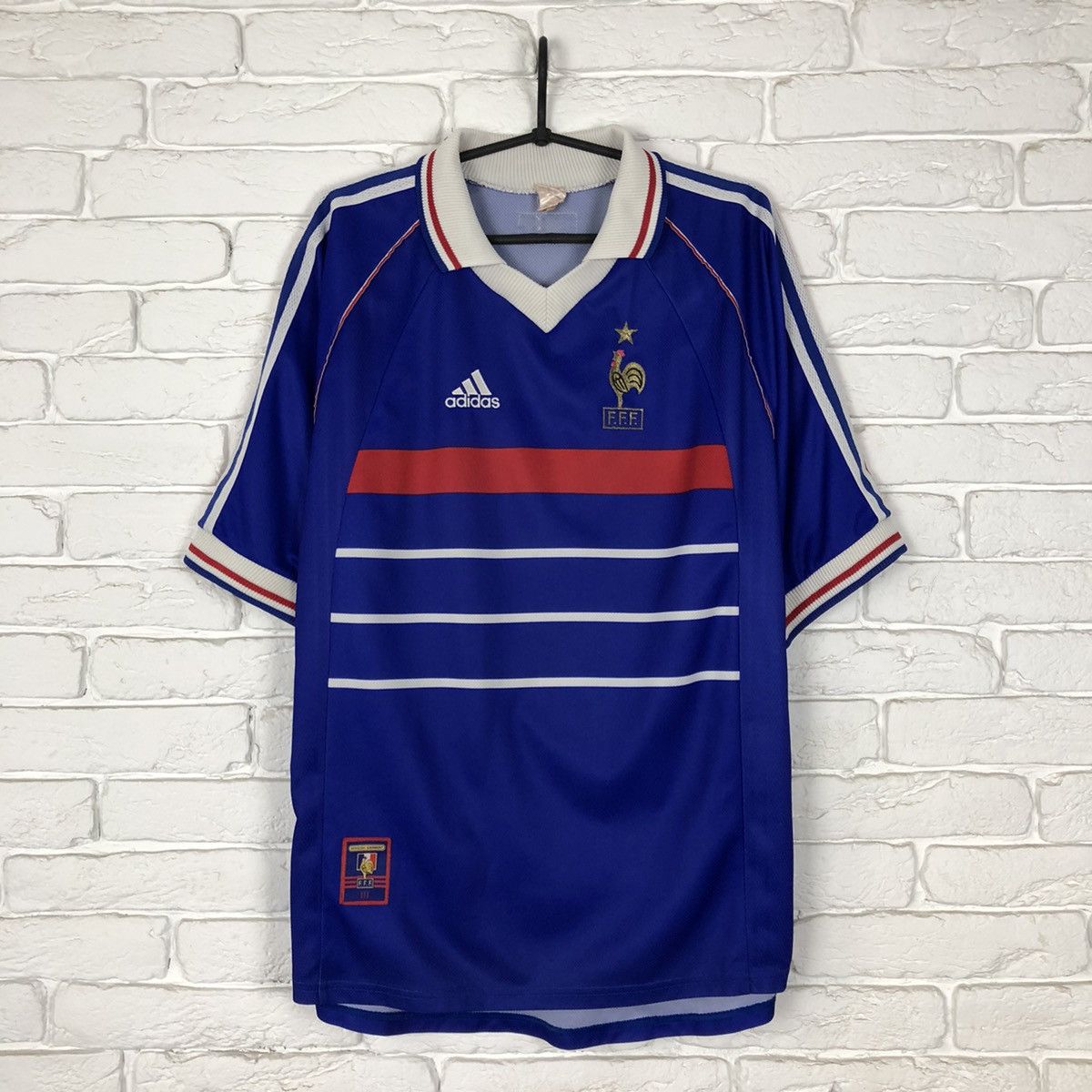 Vintage Adidas outlet 1998 France National Team Soccer Jersey Mens Sz XL World Cup FFF