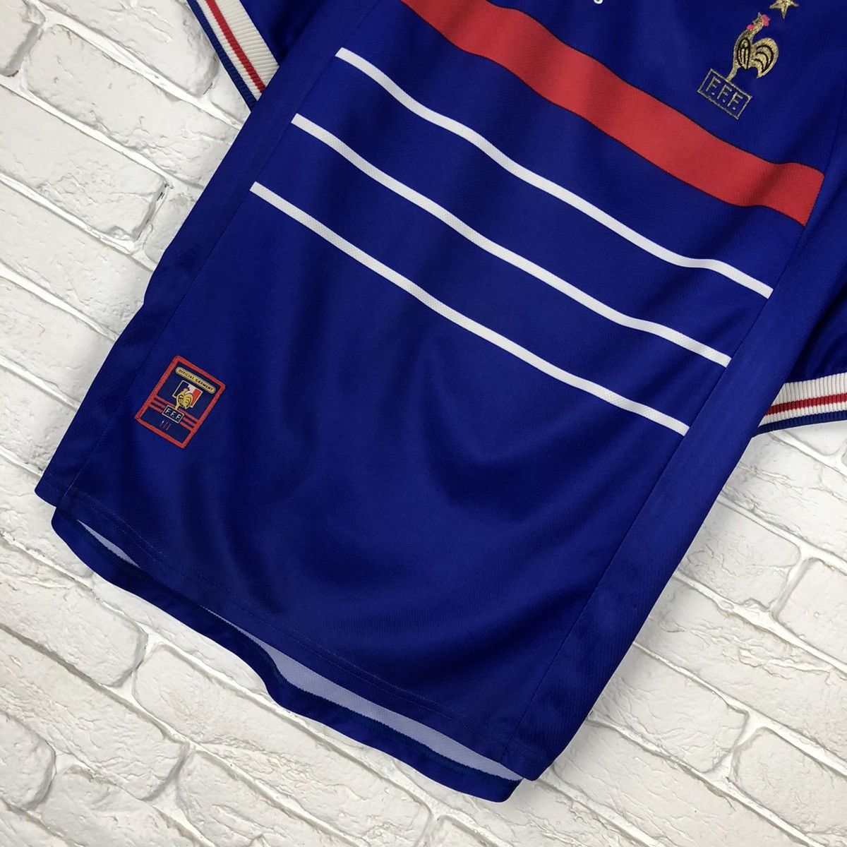Adidas France national team 1998 1999 home jersey Size US L / EU 52-54 / 3 - 3 Thumbnail