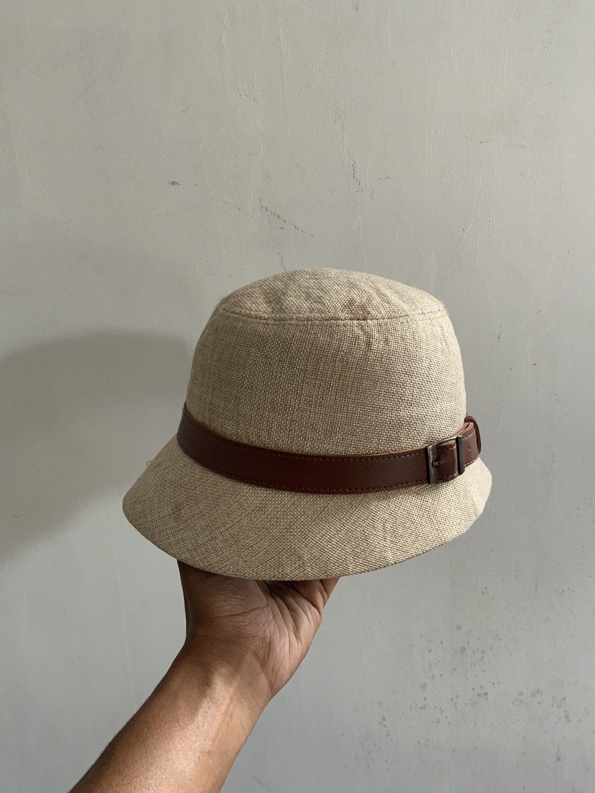 Japanese Brand Retro Belt Leather Bucket Hat Size ONE SIZE - 1 Thumbnail