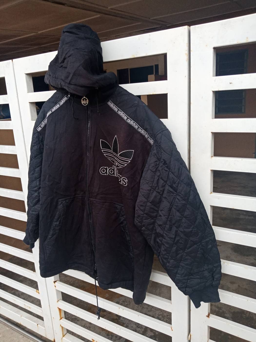 Adidas Adidas Trefoil Spell Out Big Logo Jacket Size US L / EU 52-54 / 3 - 5 Thumbnail