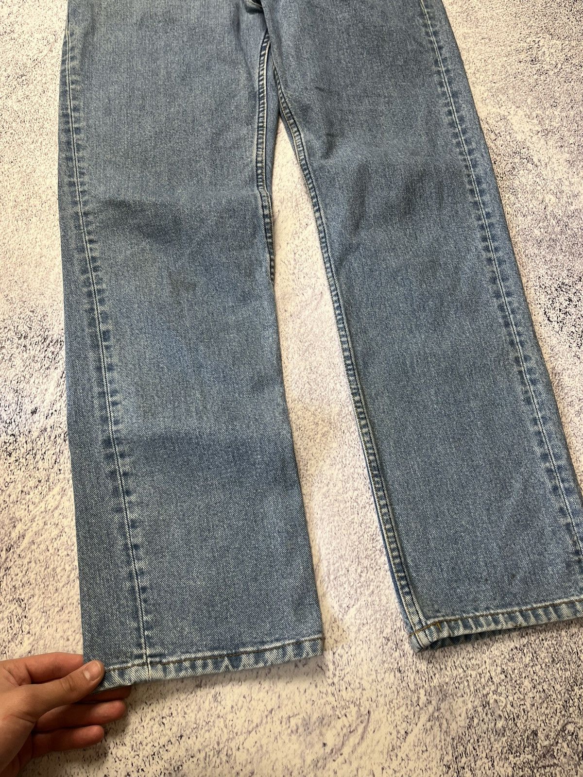 Jean Vintage Levis 501 90s made in usa sunfaded distressed blue Size US 32 / EU 48 - 11 Thumbnail