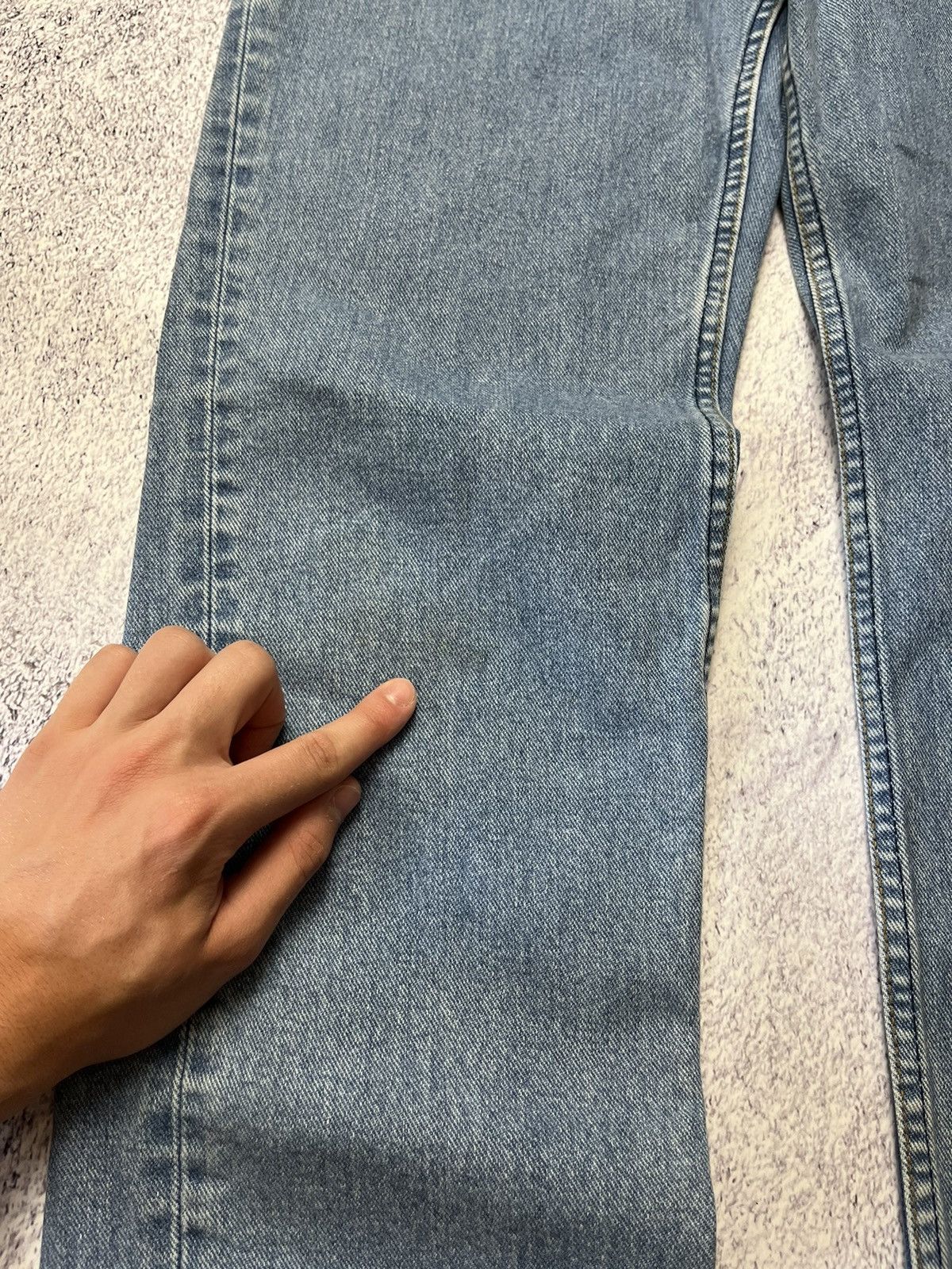 Jean Vintage Levis 501 90s made in usa sunfaded distressed blue Size US 32 / EU 48 - 12 Thumbnail