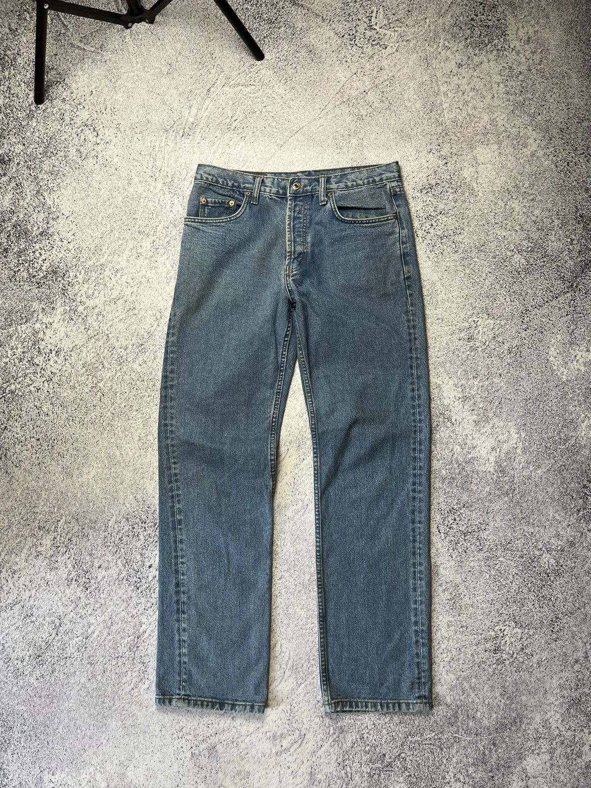 Jean Vintage Levis 501 90s made in usa sunfaded distressed blue Size US 32 / EU 48 - 2 Thumbnail