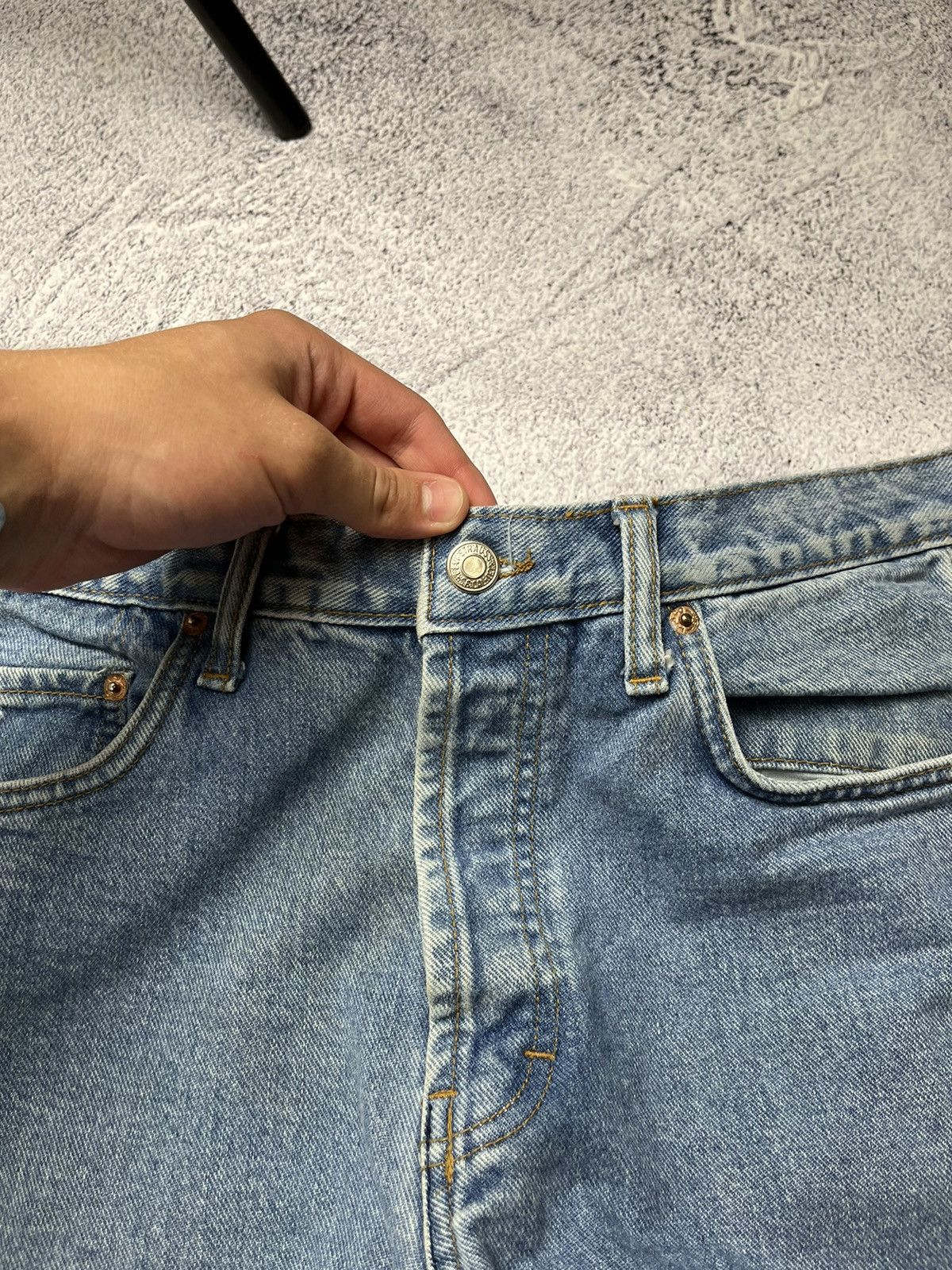 Jean Vintage Levis 501 90s made in usa sunfaded distressed blue Size US 32 / EU 48 - 5 Thumbnail
