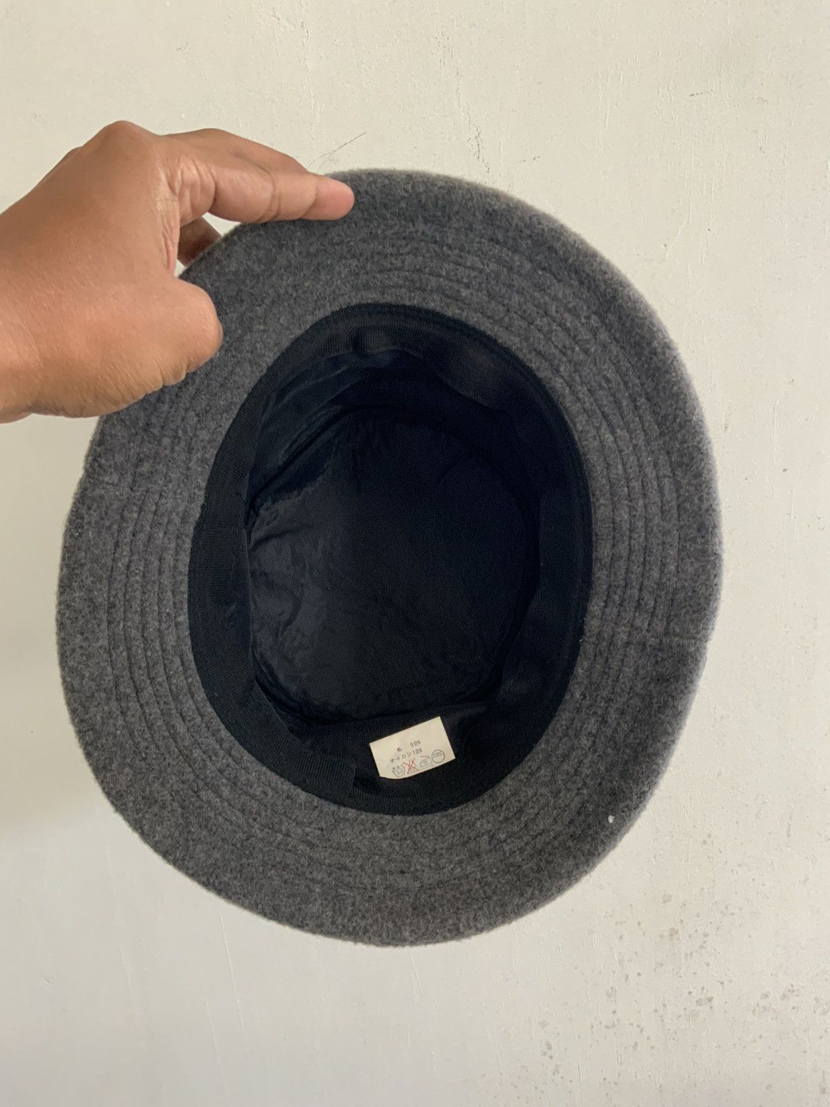 Japanese Brand Wool Mohair Plain Bucket Hat Size ONE SIZE - 7 Thumbnail