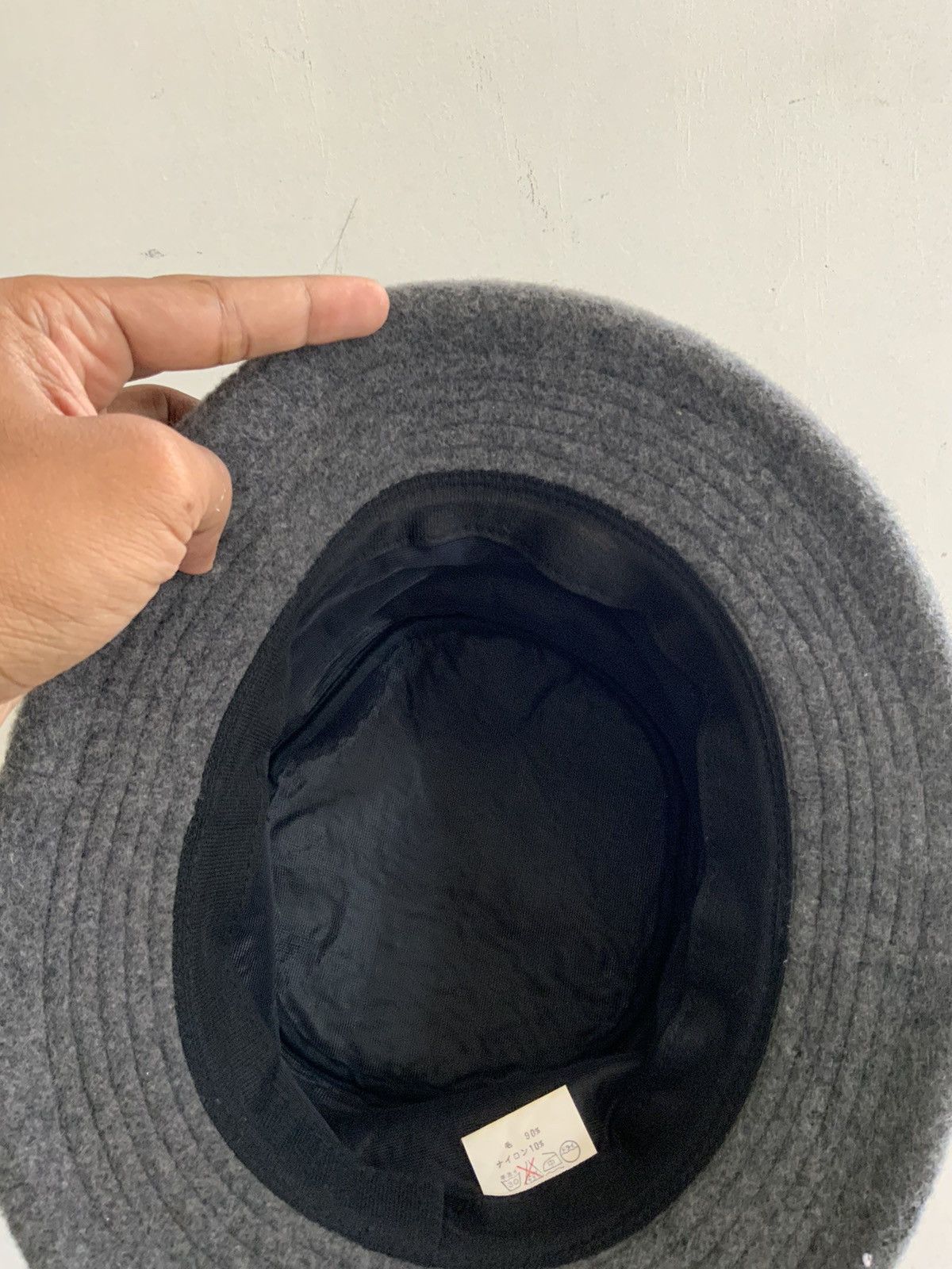 Japanese Brand Wool Mohair Plain Bucket Hat Size ONE SIZE - 11 Thumbnail